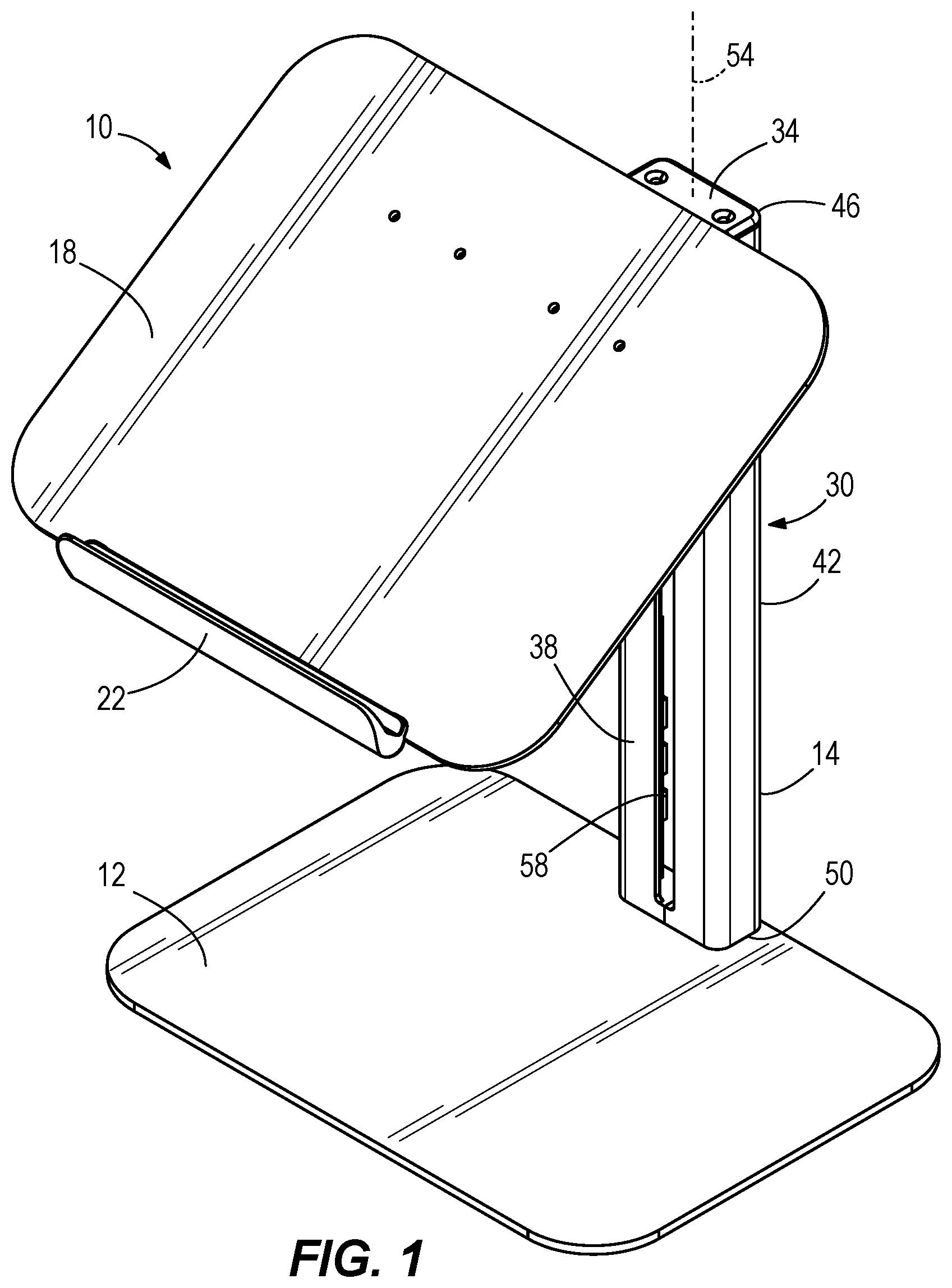 Patent US12590668 — Adjustable support — Figure 1