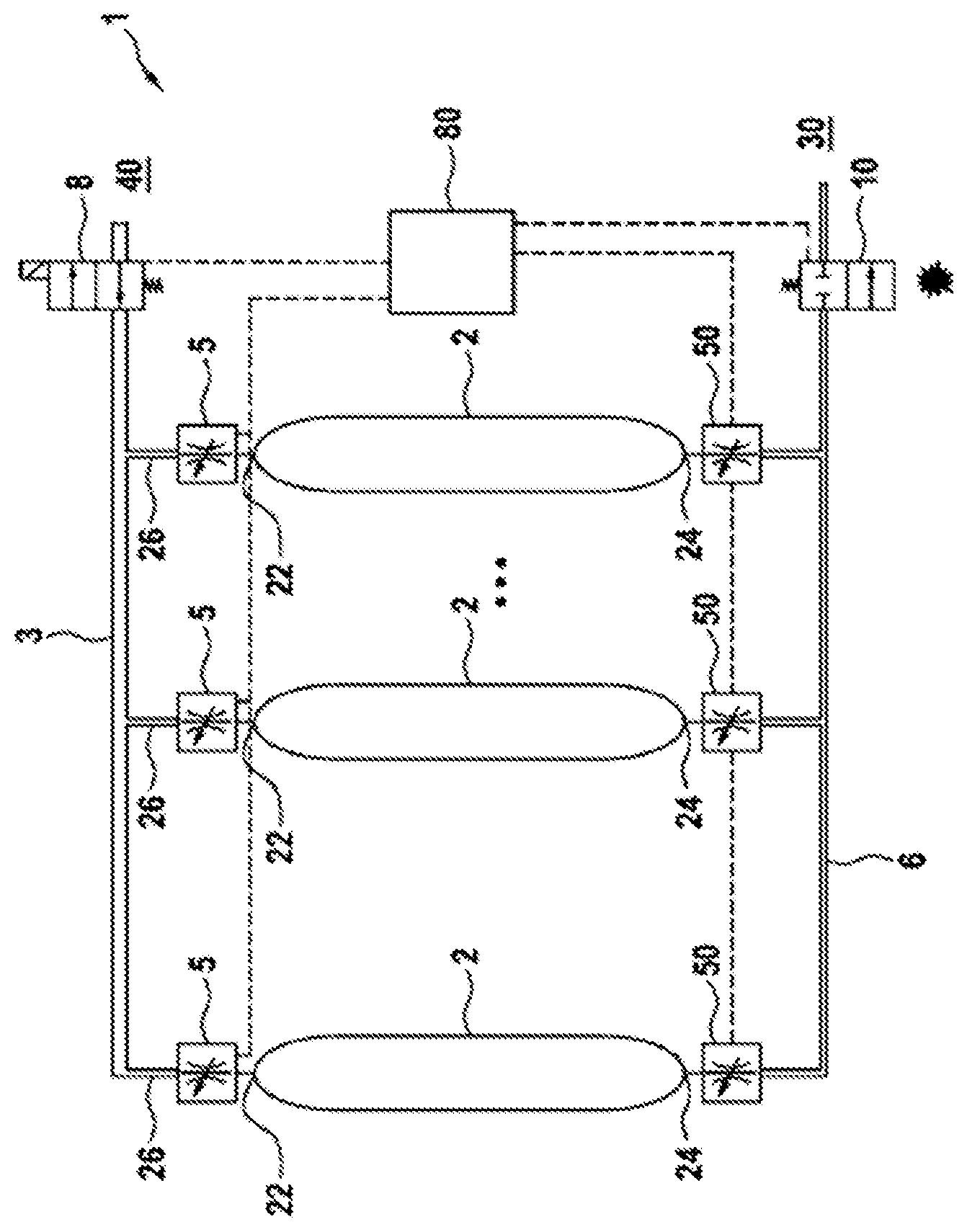 Patent US12590677 Figure 1 – Method for actuating a tank device, and tank device for storing a gaseous medium