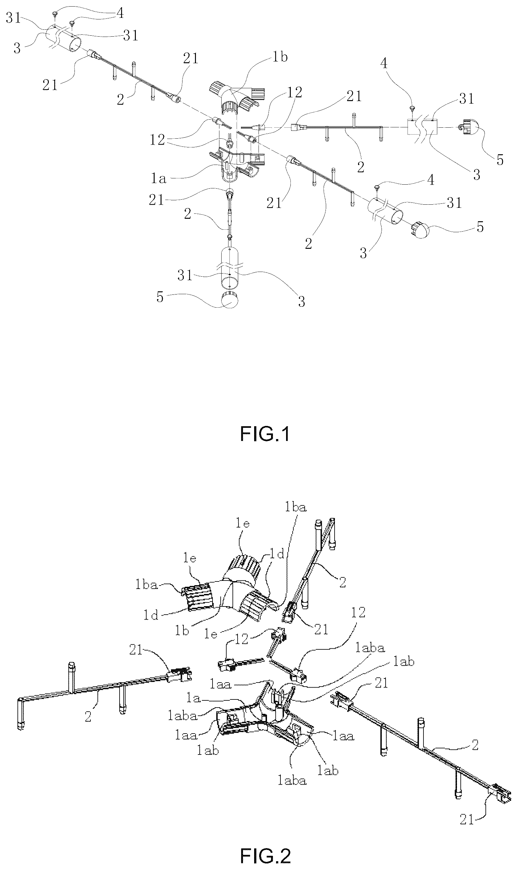 Patent US12590694 — Connecting assembly for decorative light — Figure 1