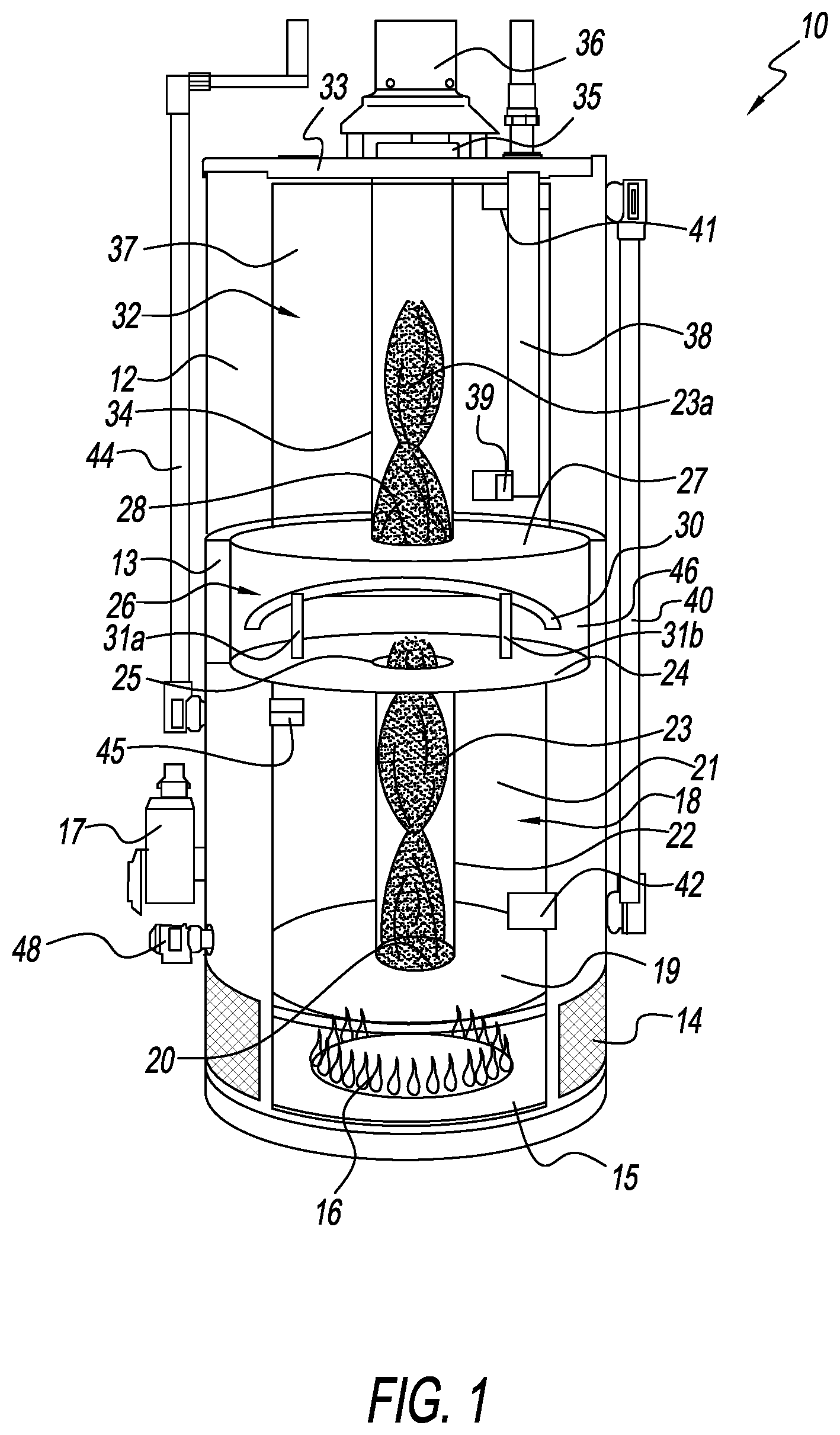 Patent US12590709 — Multi-tank storage type gas water heater — Figure 1