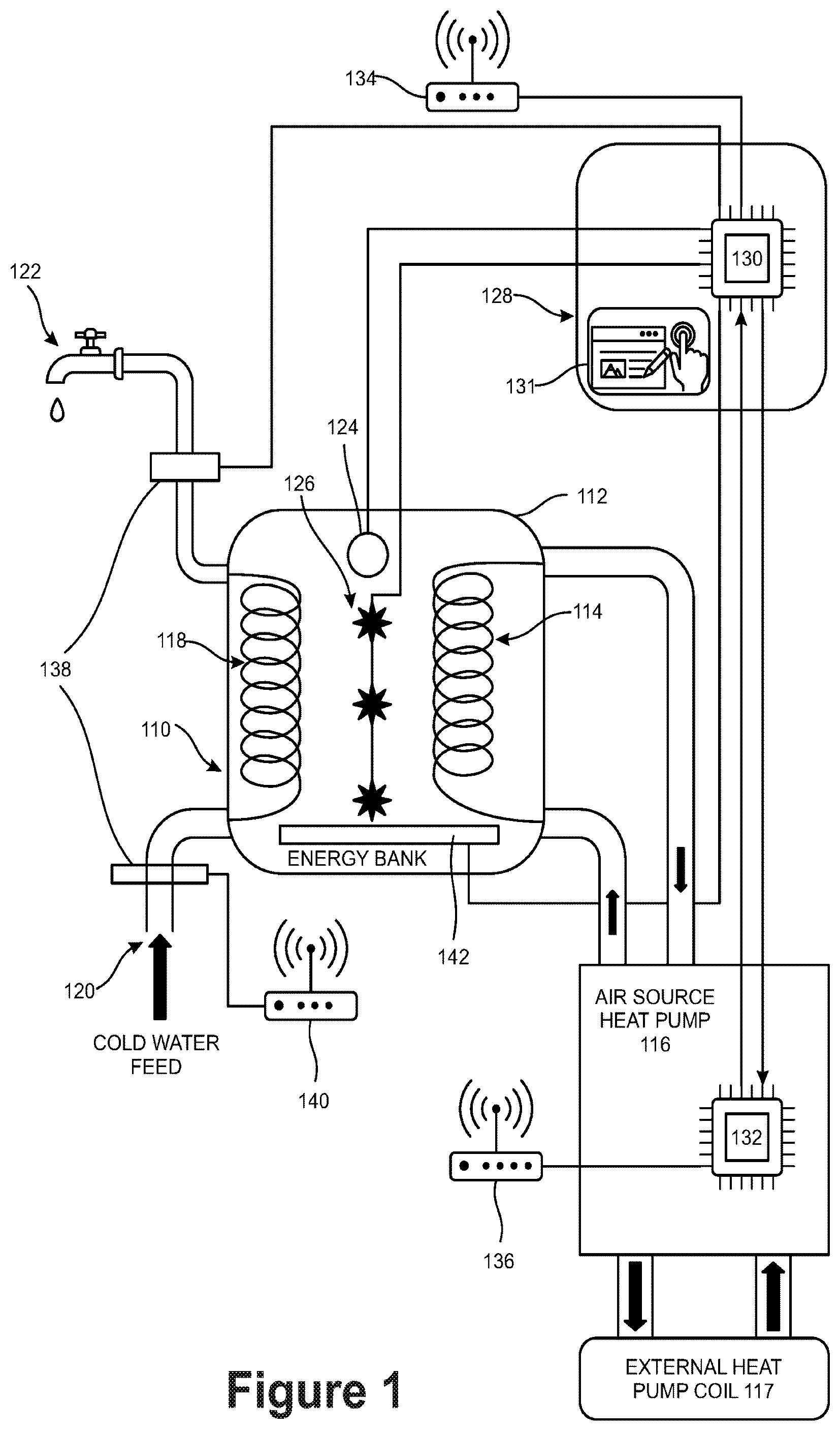 Patent US12590713 — Methods and systems and apparatus to support reduced energy and water usage — Figure 1
