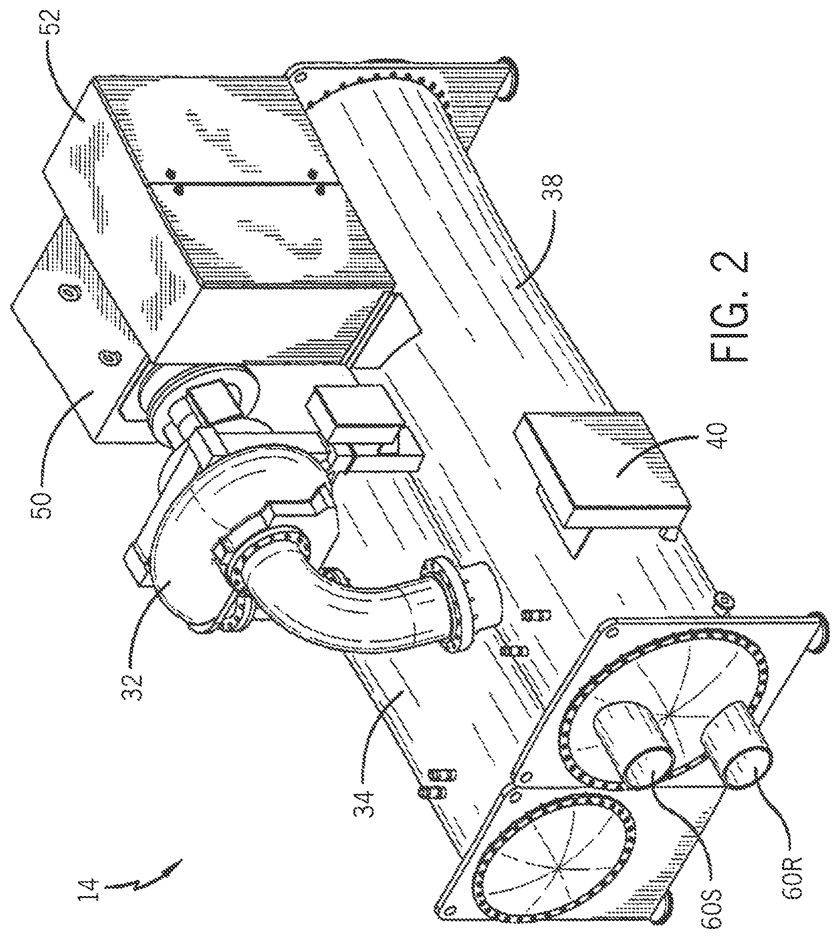 Patent US12590716 Figure 2 – Cooling system with intermediate chamber