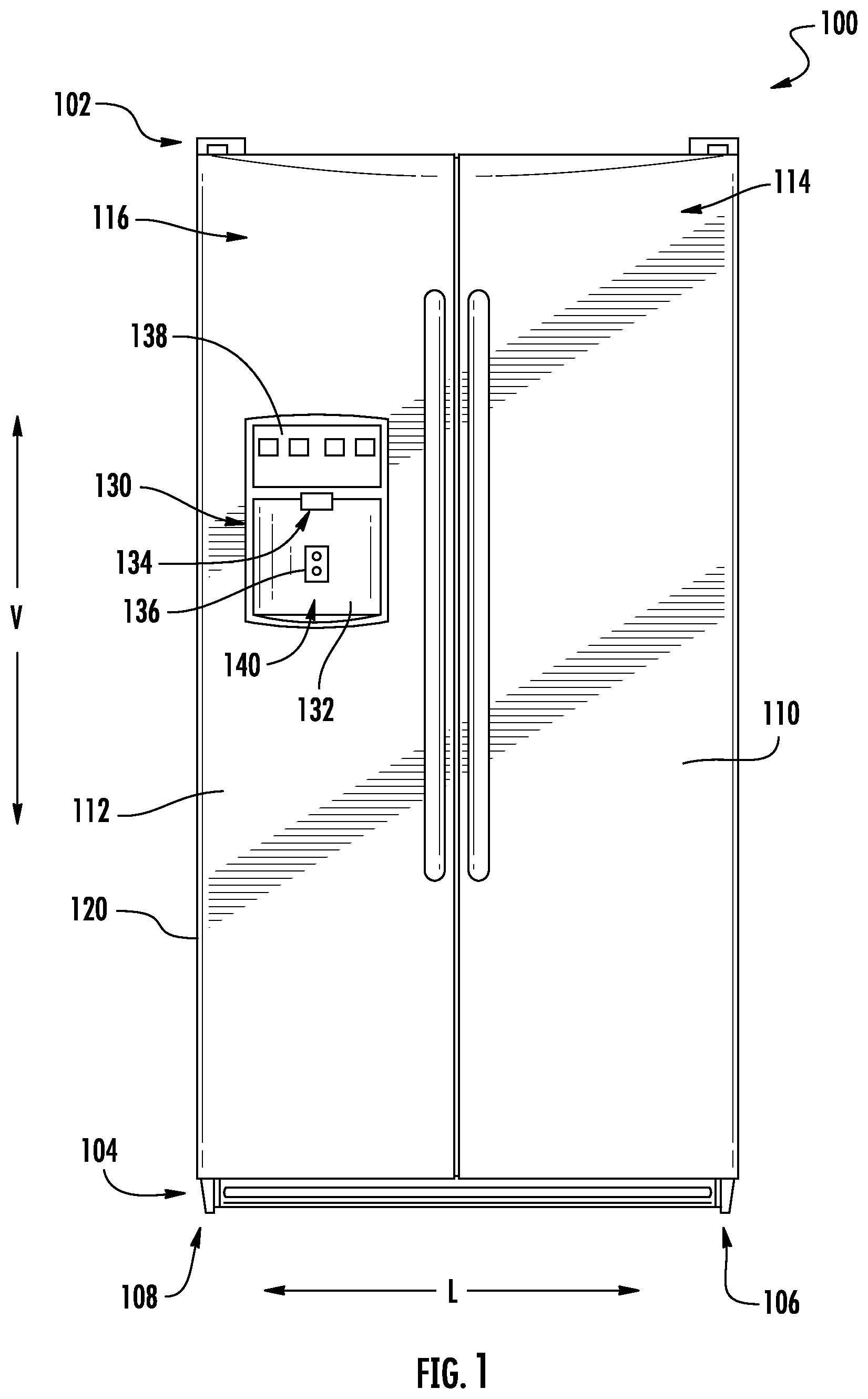 Patent US12590746 — Refrigerator and ice making assembly for producing high-quality ice — Figure 1