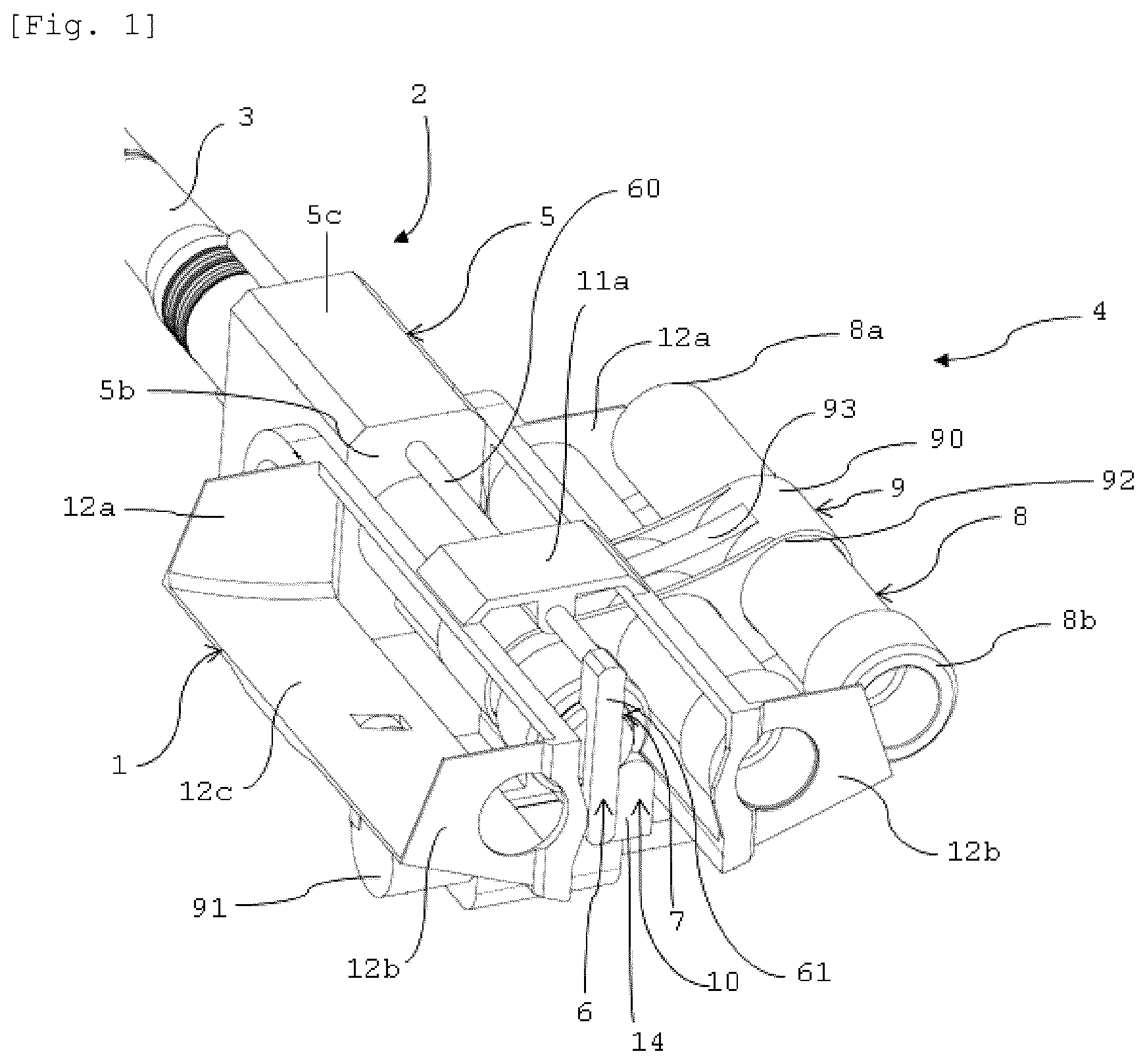 Patent US12590771 — Large-caliber gun having a breech assembly with multiple chambers — Figure 1