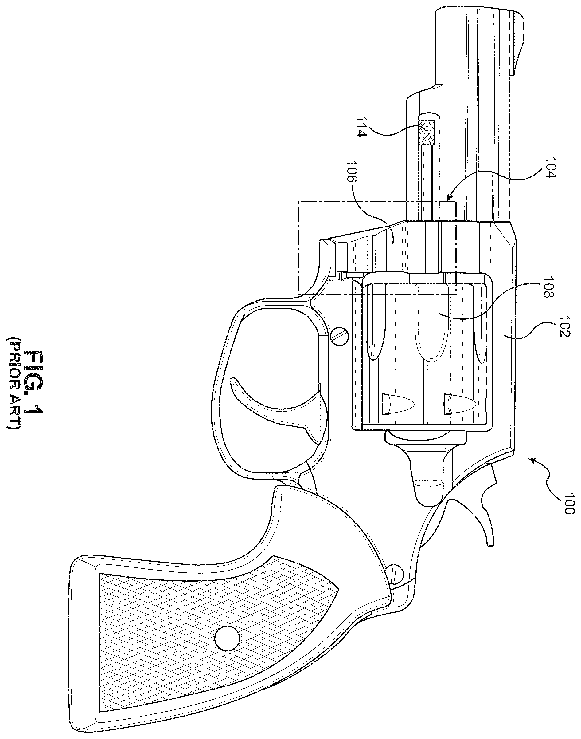 Patent US12590781 — Preloaded disposable cylinder system for revolver — Figure 1