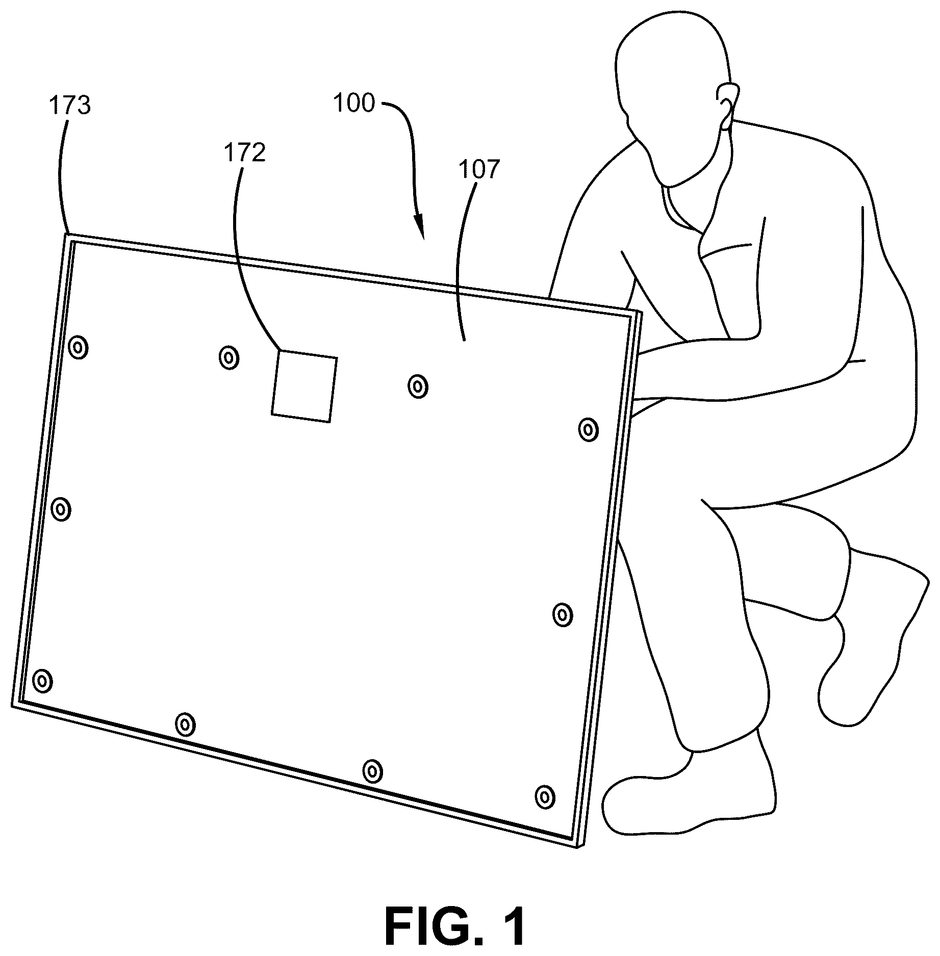 Patent US12590783 — Forward-fighting position ballistic shield device — Figure 1