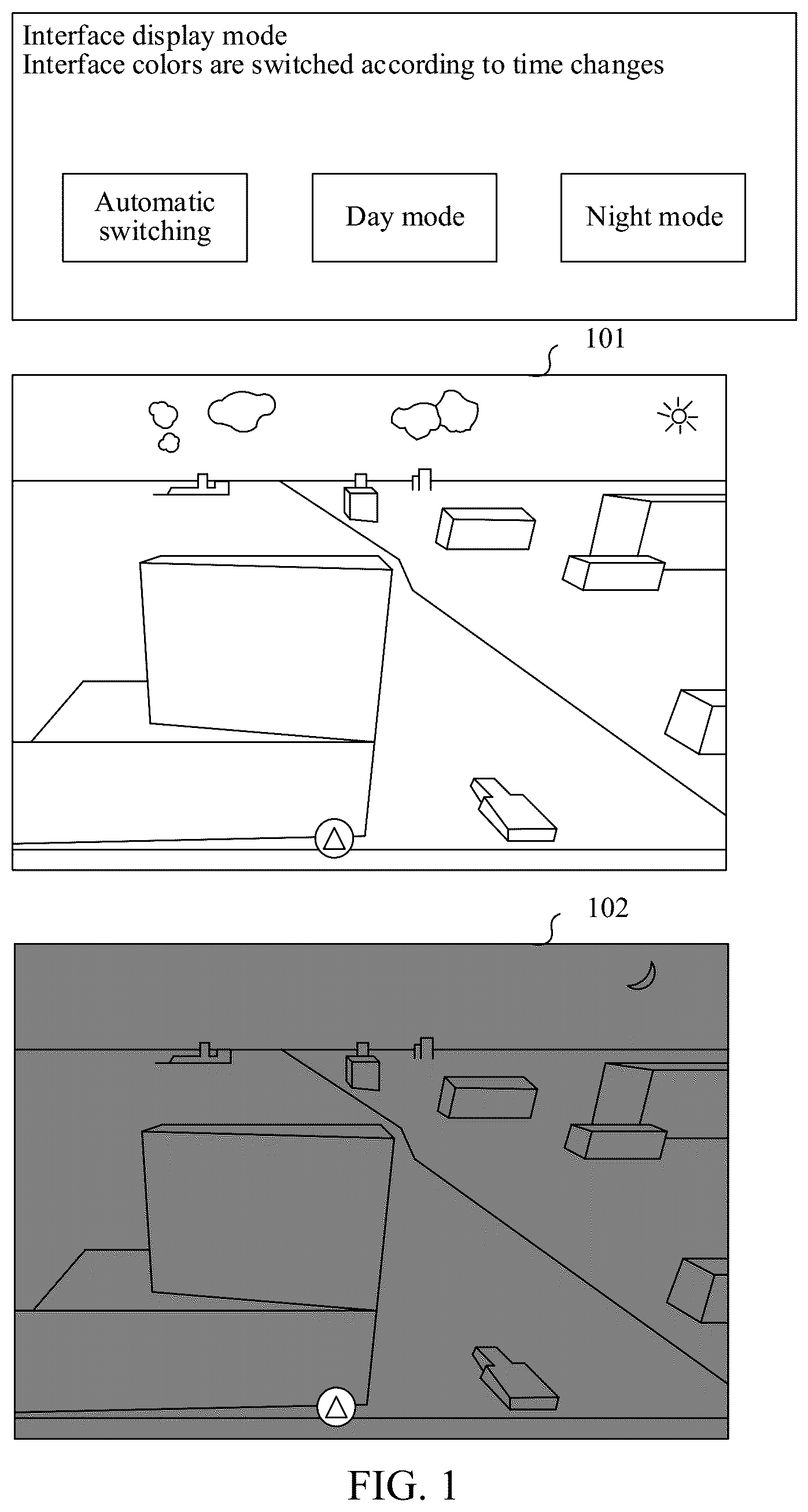 Patent US12590813 — Navigation interface display method and apparatus, terminal, and storage medium — Figure 1