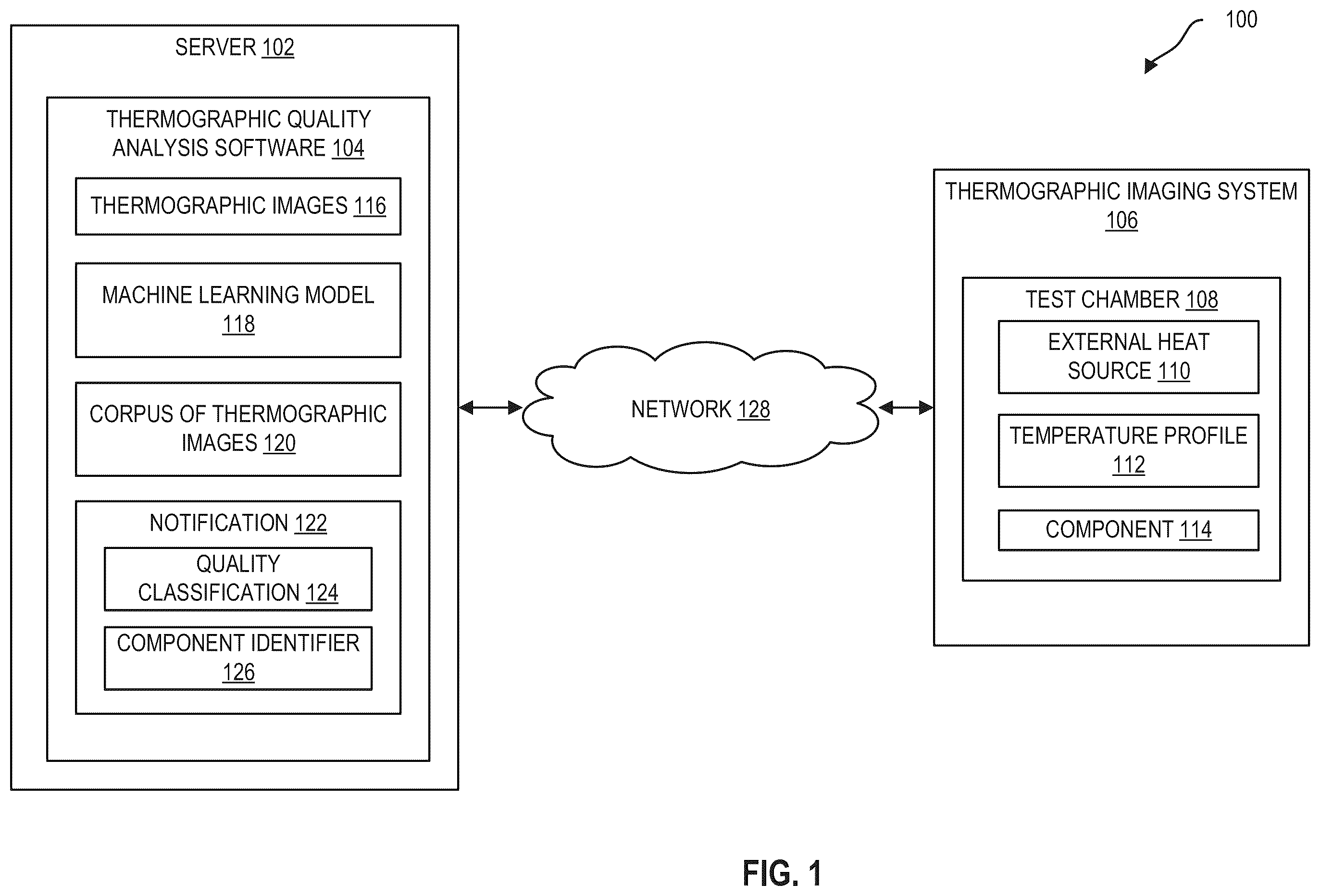 Patent US12590844 — Thermographic imaging for quality analysis — Figure 1