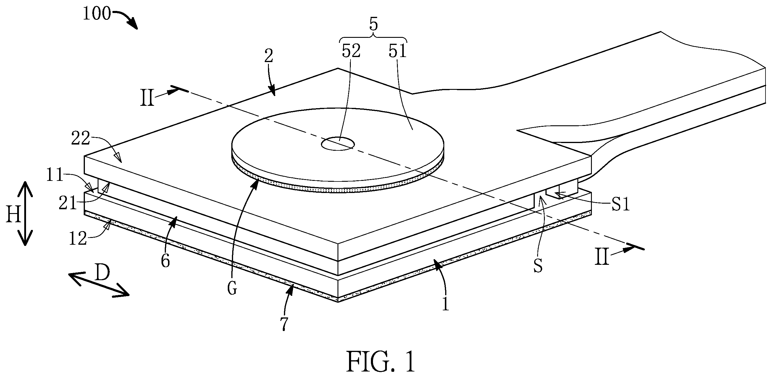 Patent US12590851 Figure 1 – Force sensor
