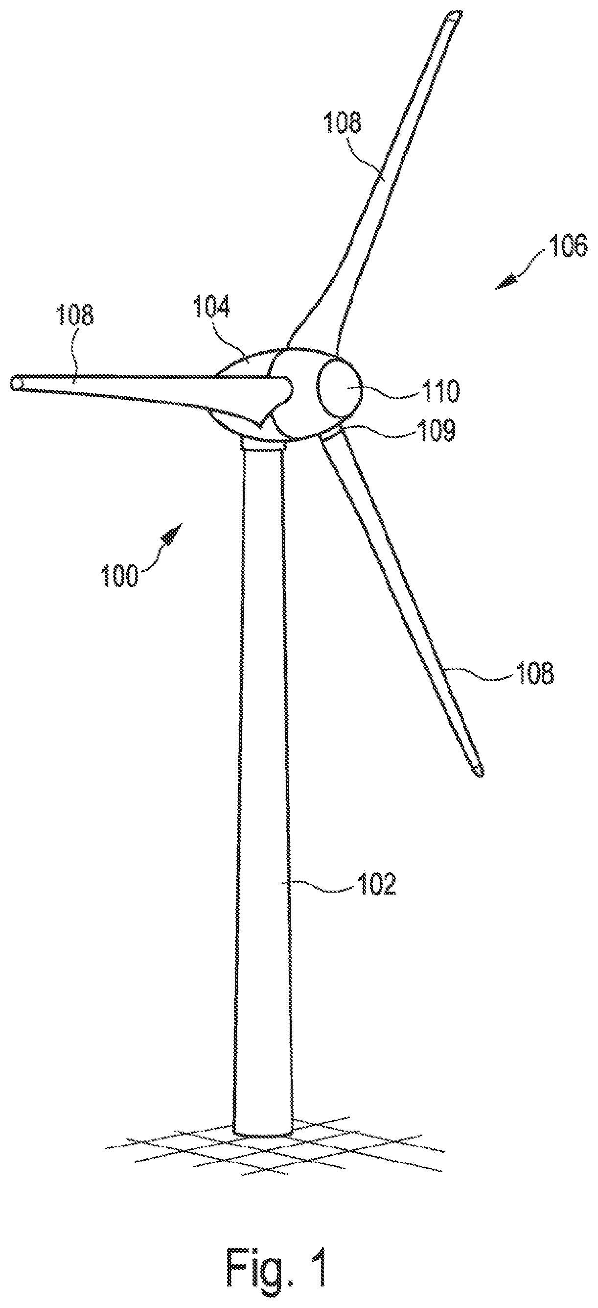 Patent US12590873 — Method and testing device for simultaneously testing two rotor blades and/or two rotor blade segments for a wind power installation — Figure 1