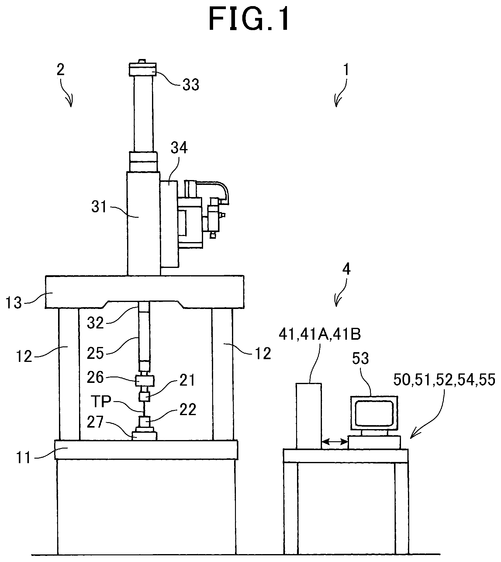 Patent US12590874 — Tensile testing machine and method for controlling tensile testing machine — Figure 1
