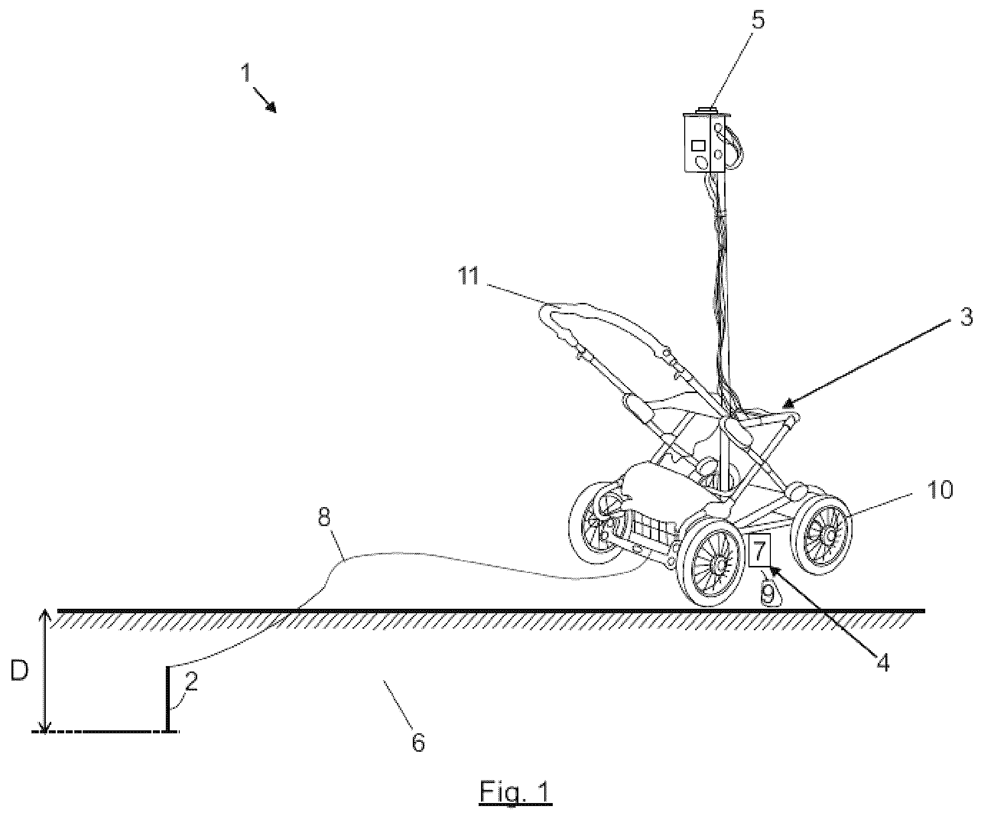 Patent US12590916 Figure 1 – Electric potential measurement system for continuously measuring the electric potential of the ground