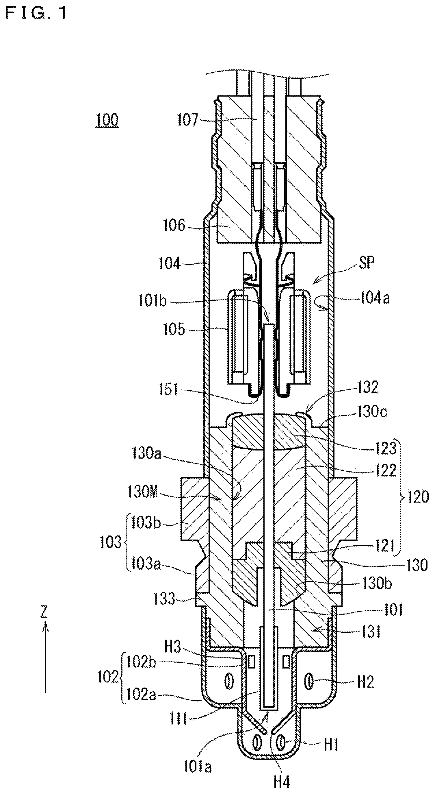 Patent US12590922 — Gas sensor and concentration correction method for use in gas sensor — Figure 1