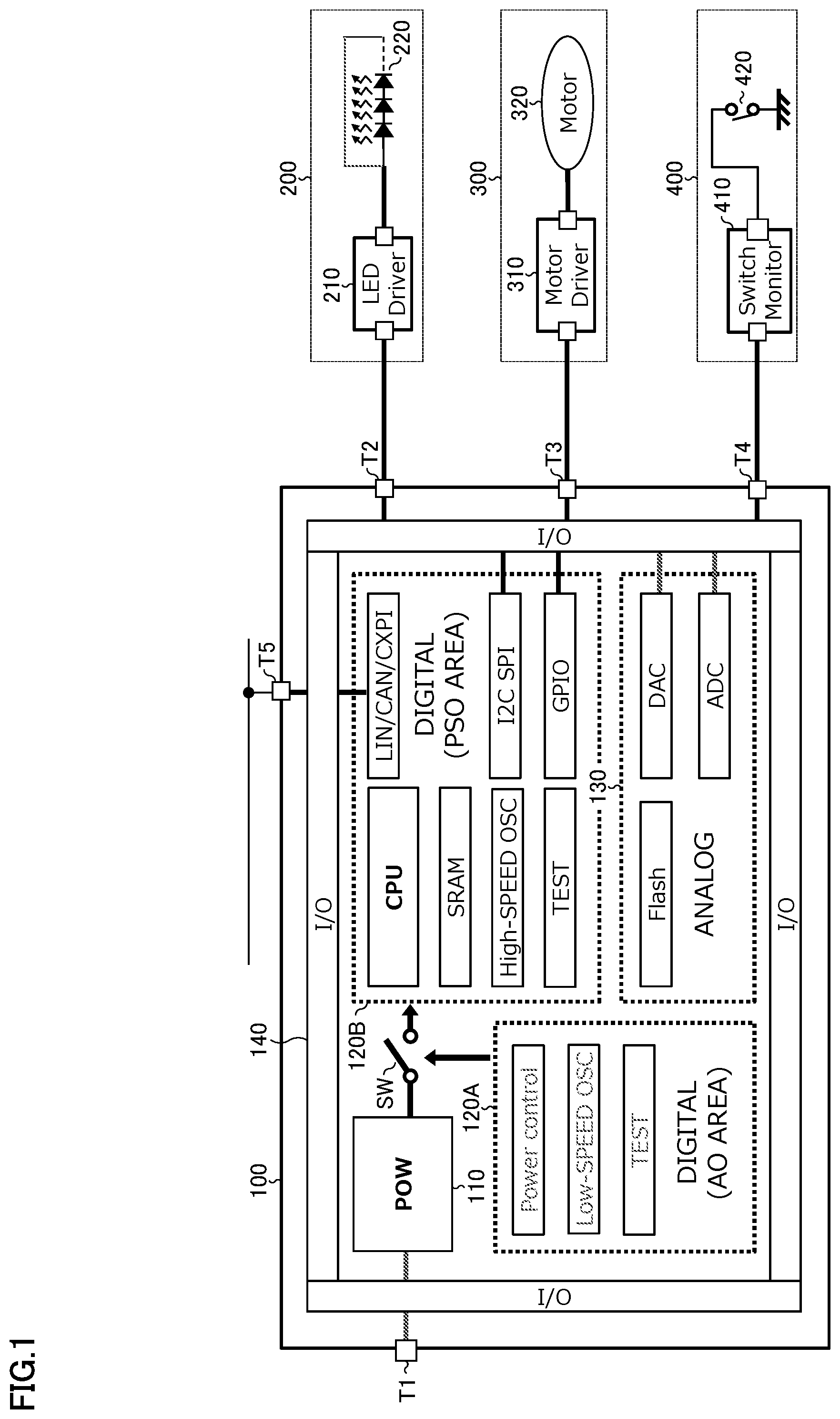 Patent US12591008 — Semiconductor device, vehicle-mounted appliance, and consumer appliance — Figure 1