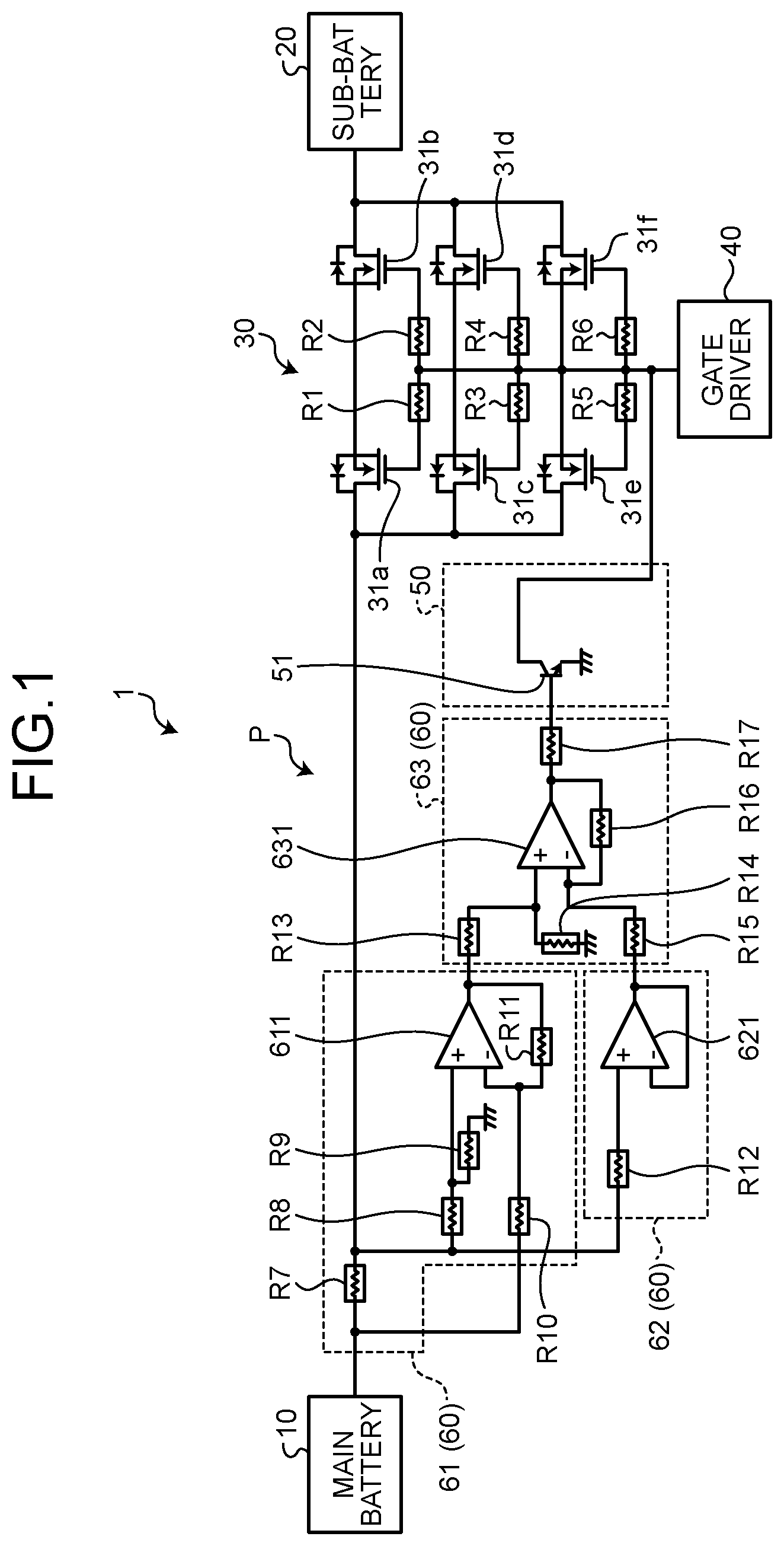 Patent US12591021 — Short-circuit determination circuit — Figure 1