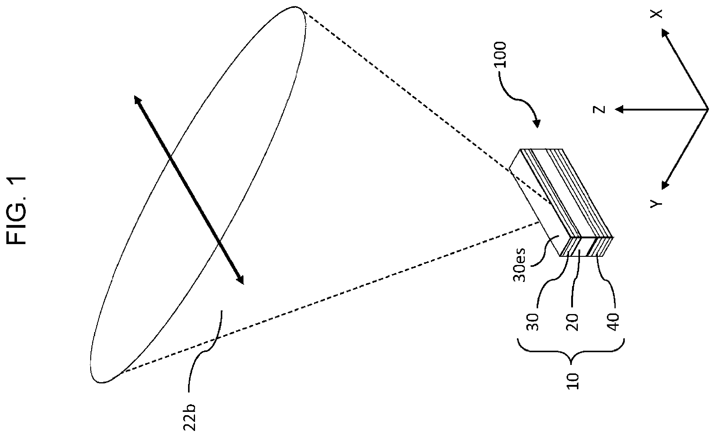 Patent US12591044 — Light projection apparatus and moving body — Figure 1