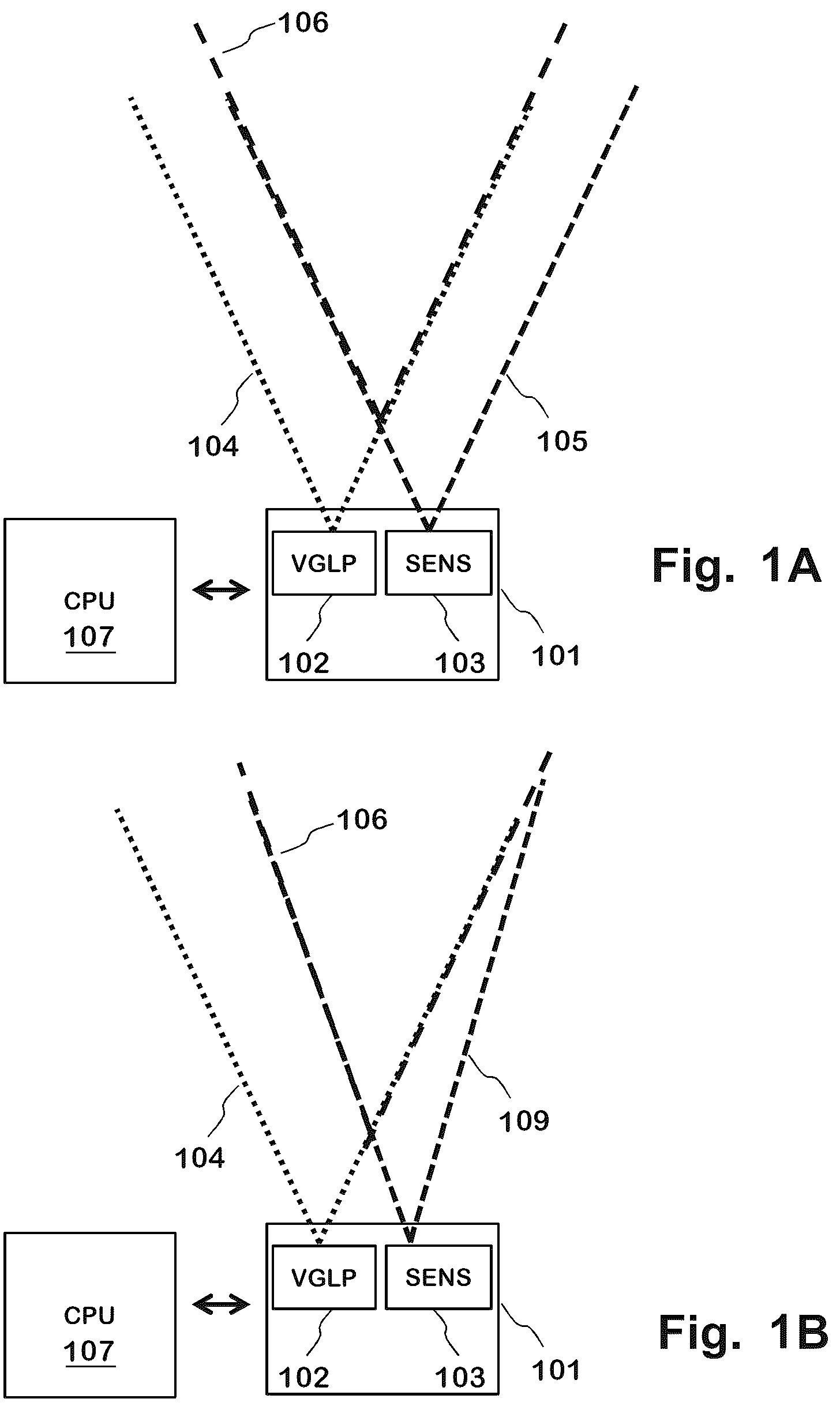 Patent US12591053 Figure 1 – Radar system with projection capability