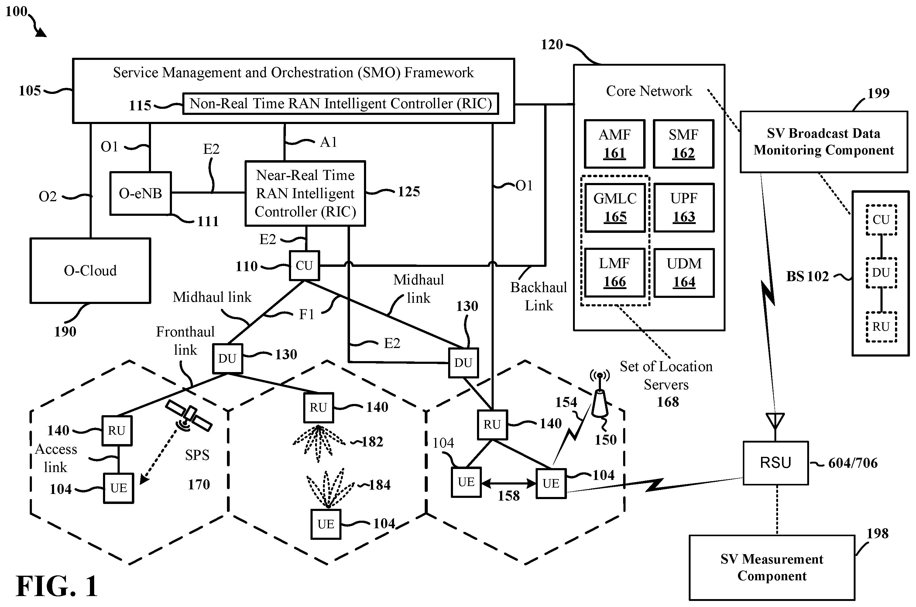 Patent US12591069 — Real time GNSS space vehicle broadcast data quality monitoring using crowd-sourced data from road side units — Figure 1