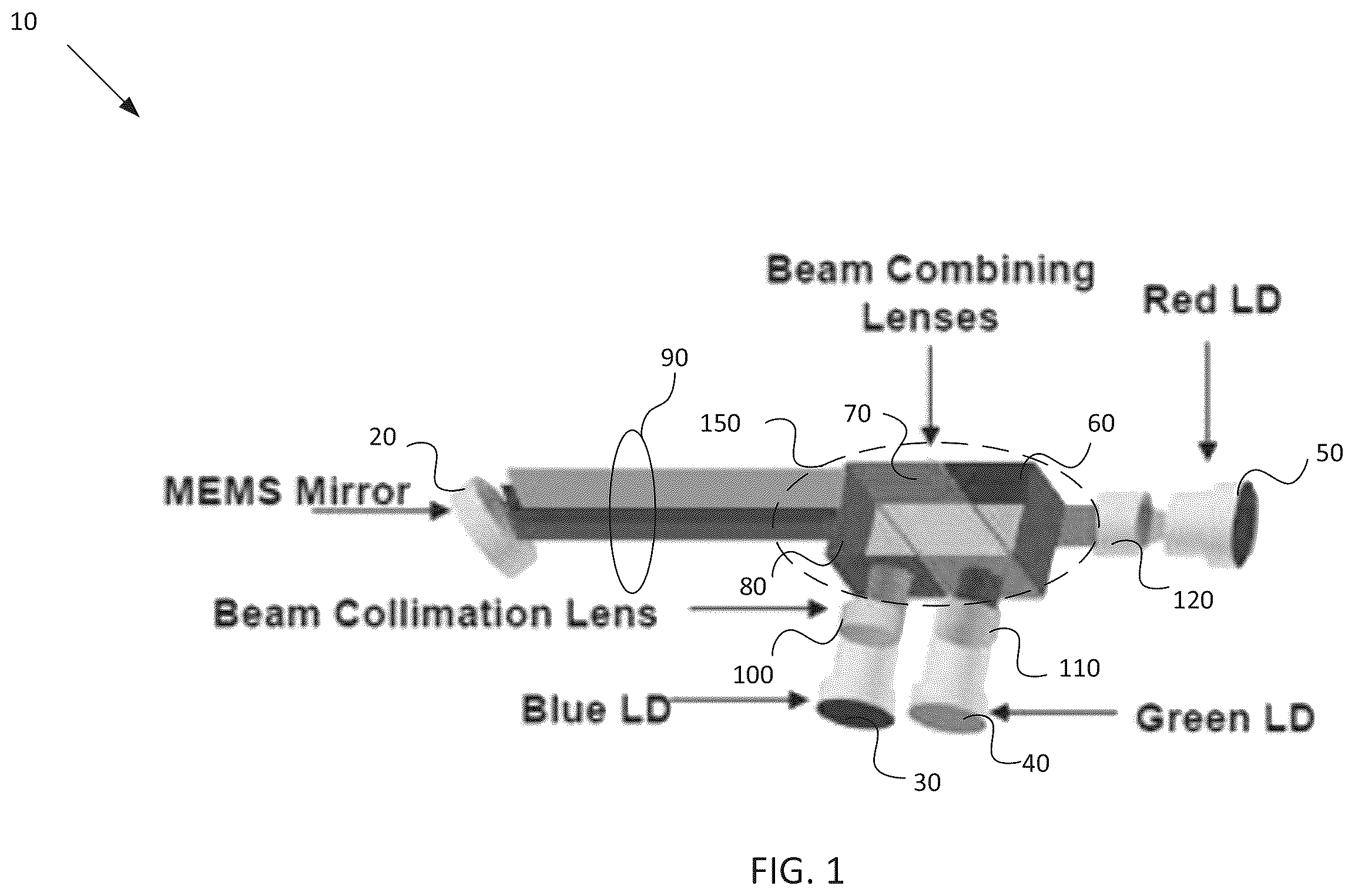 Patent US12591138 — Optical device for AR glasses — Figure 1