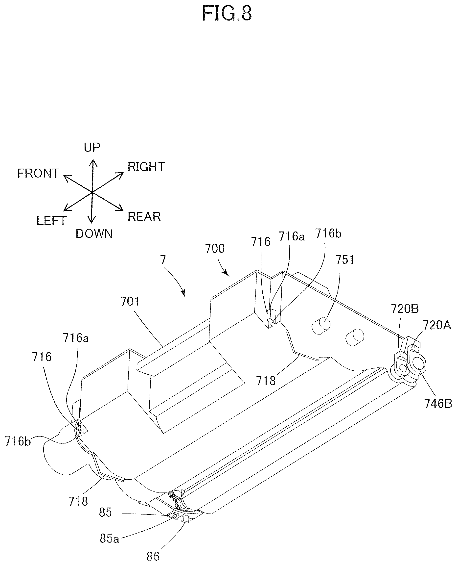 Patent US12591199 Figure 8 – Process cartridge and image forming apparatus