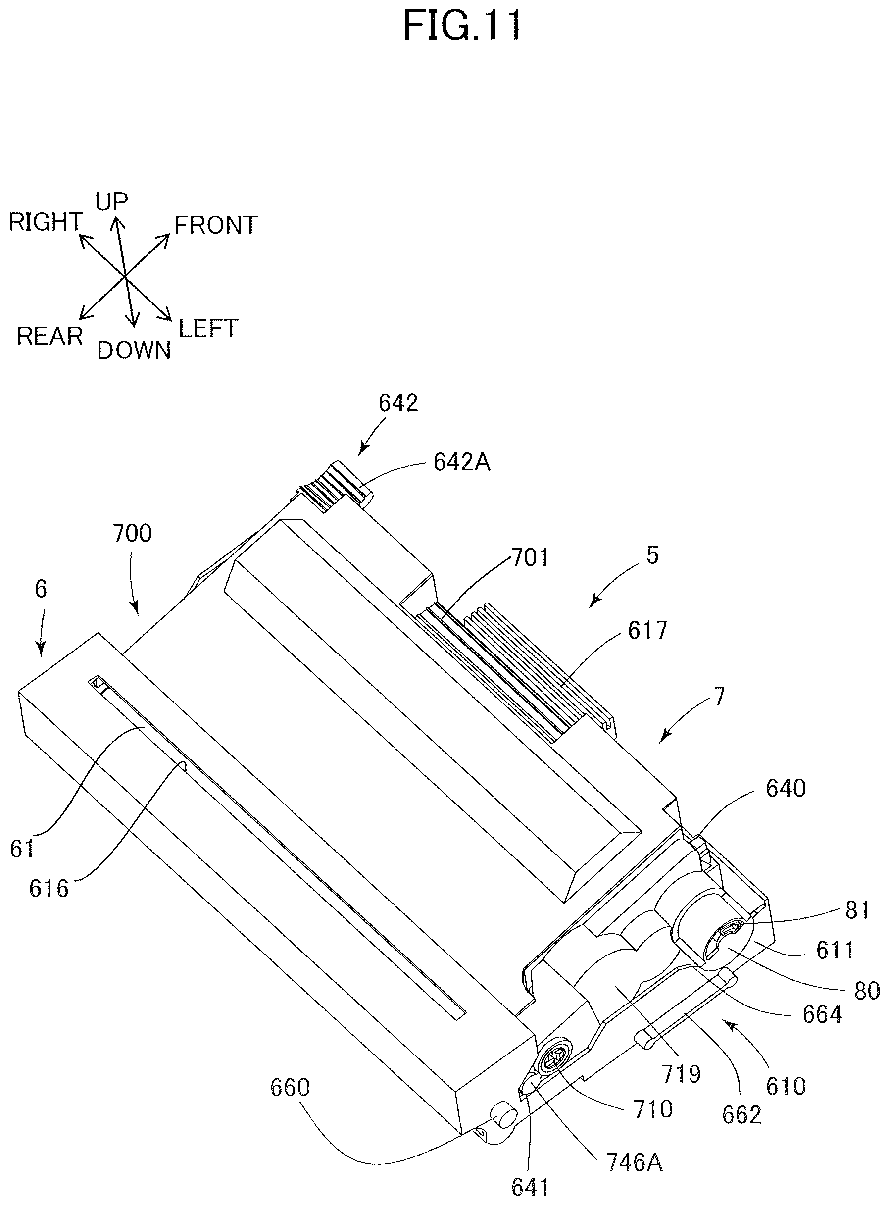 Patent US12591199 Figure 11 – Process cartridge and image forming apparatus