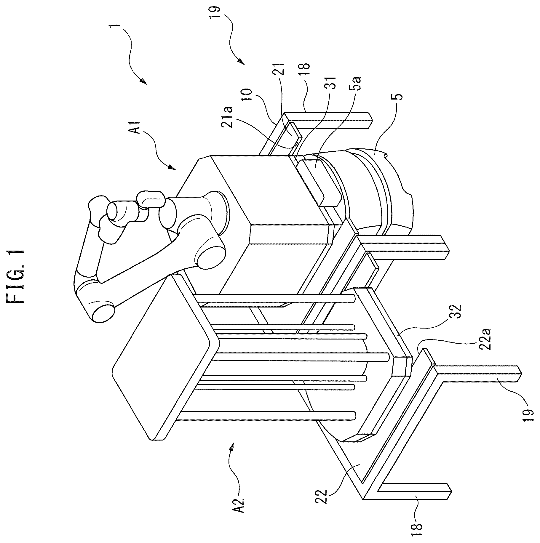 Patent US12591256 — Work unit replacement system and work unit replacement station — Figure 1