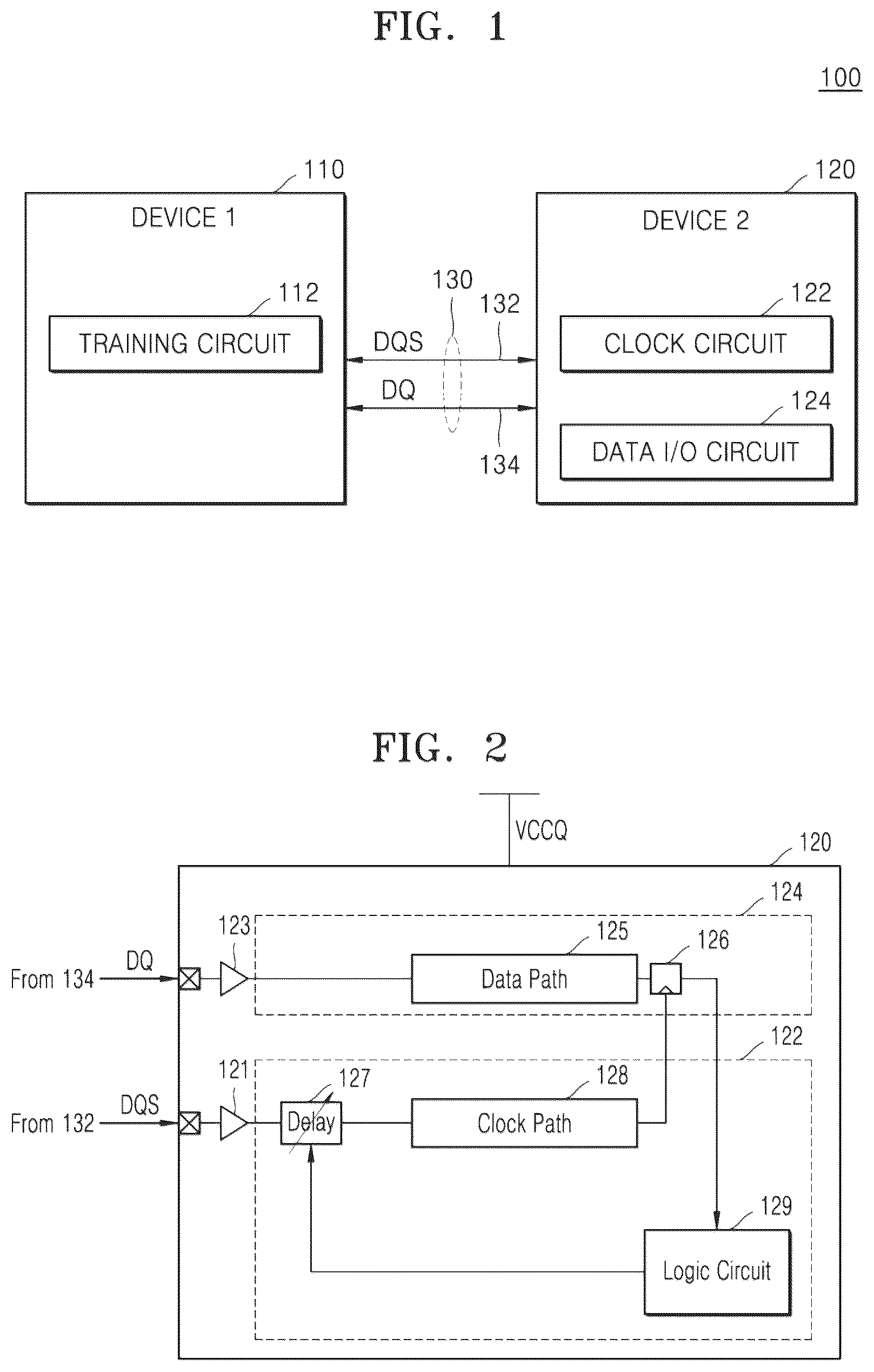 Patent US12591267 — Apparatuses and methods for adjusting skews between data and clock — Figure 1
