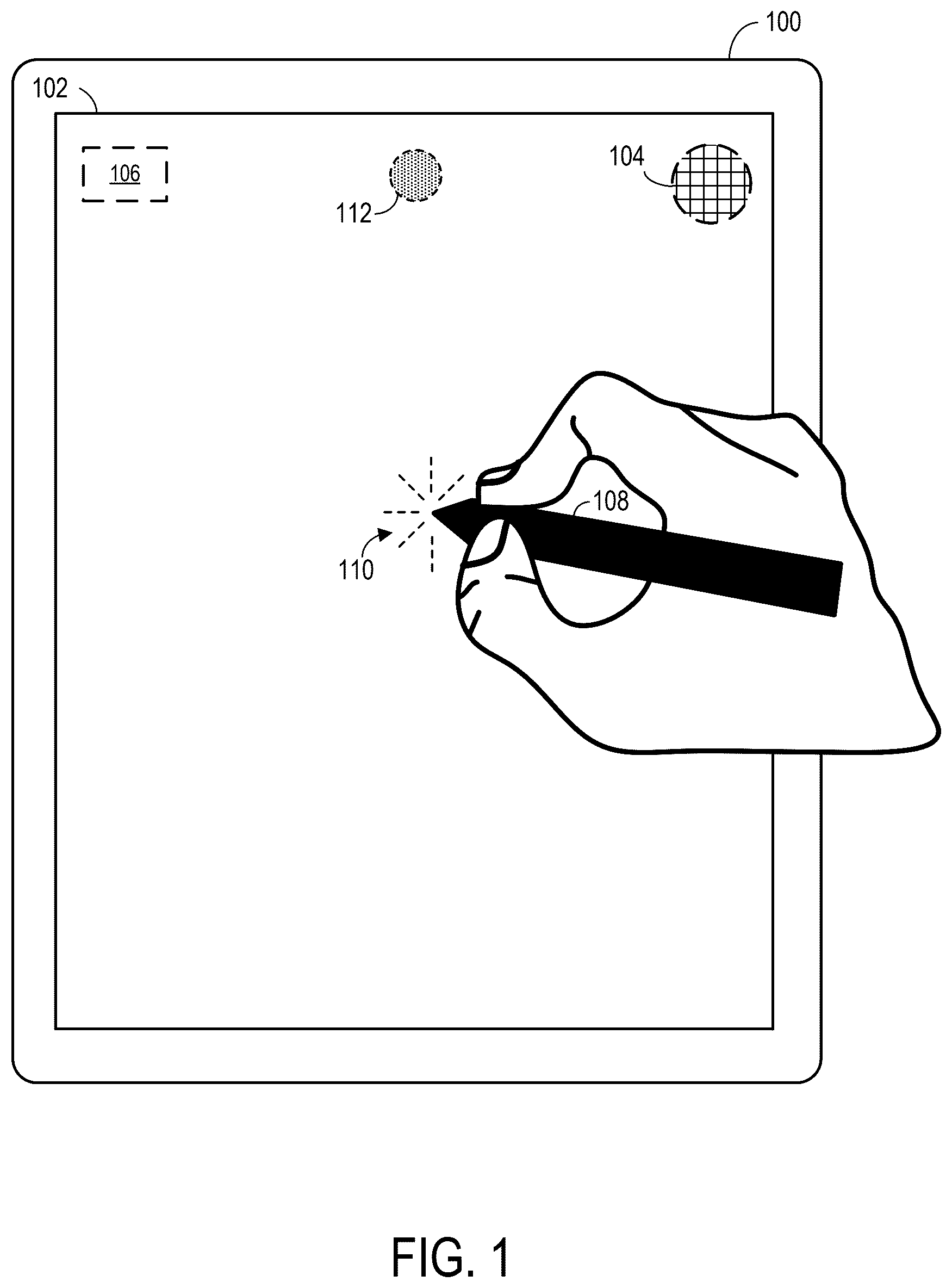 Patent US12591336 — Display flicker mitigation via ambient light sensor — Figure 1