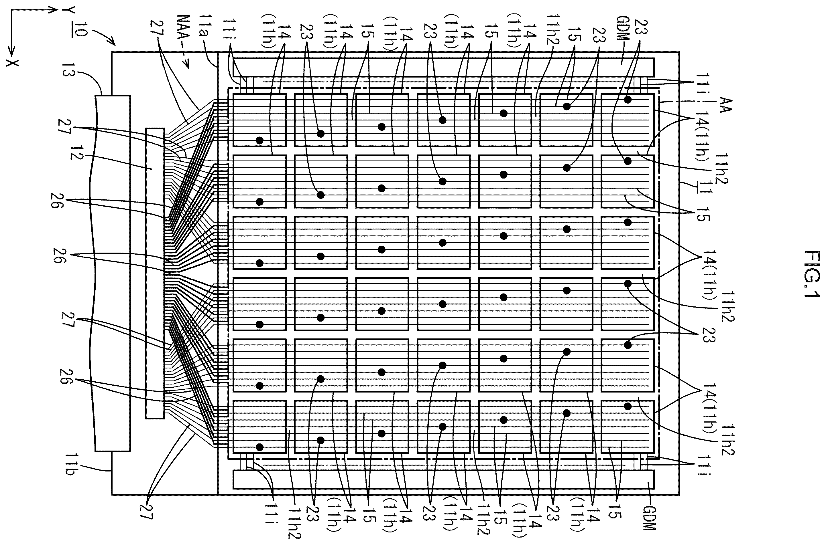 Patent US12591342 — Display device — Figure 1