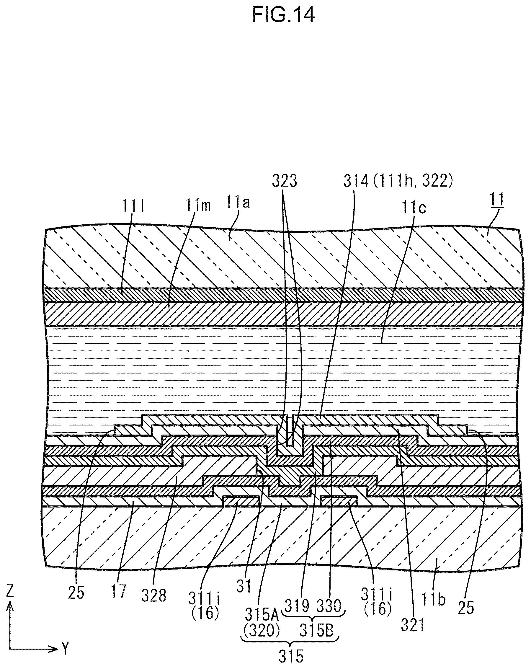 Patent US12591342 Figure 14 – Display device