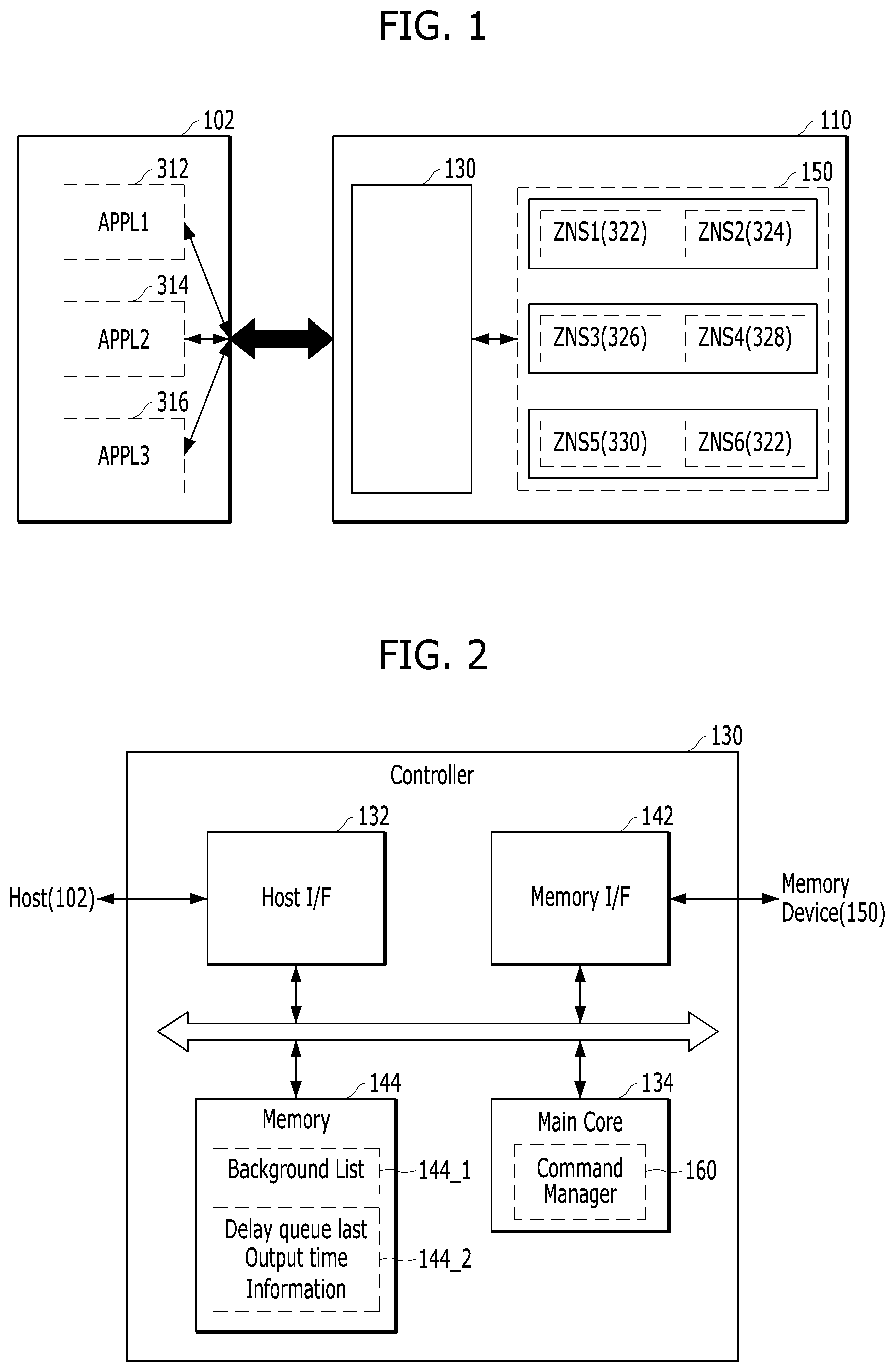 Patent US12591390 — Apparatus and method for processing read command in zoned namespace based on deterioration state of memory device — Figure 1