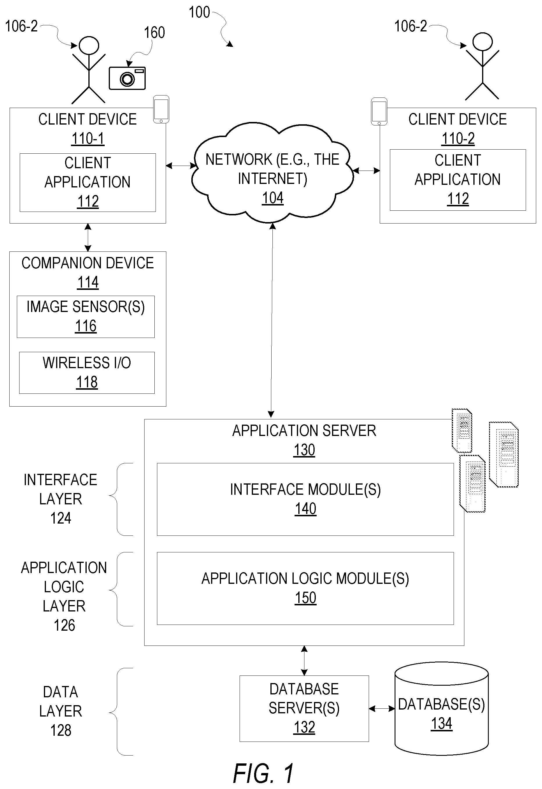 Patent US12591405 — Shared control of a virtual object by multiple devices — Figure 1
