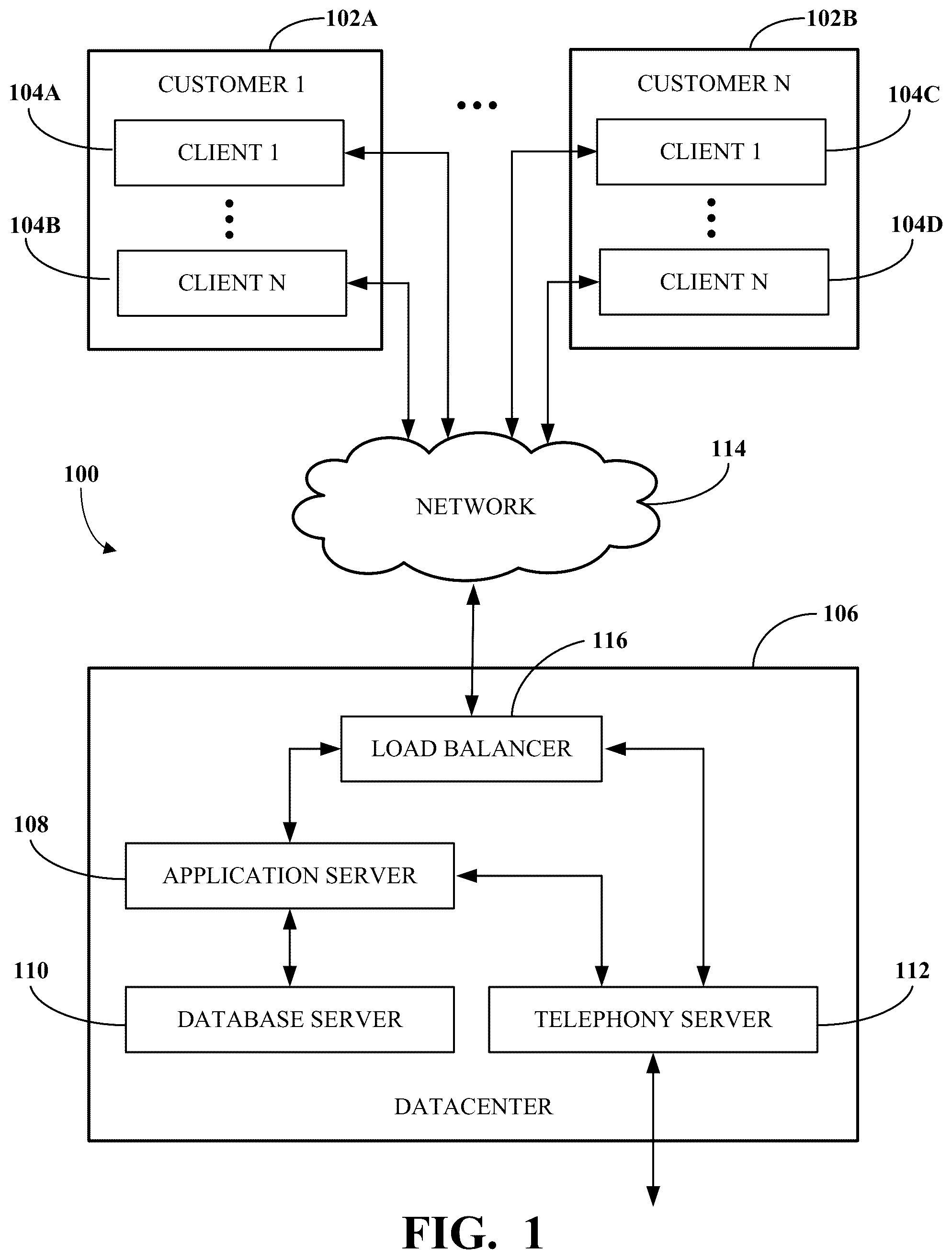 Patent US12591449 — Merging streams for call enhancement in virtual desktop infrastructure — Figure 1