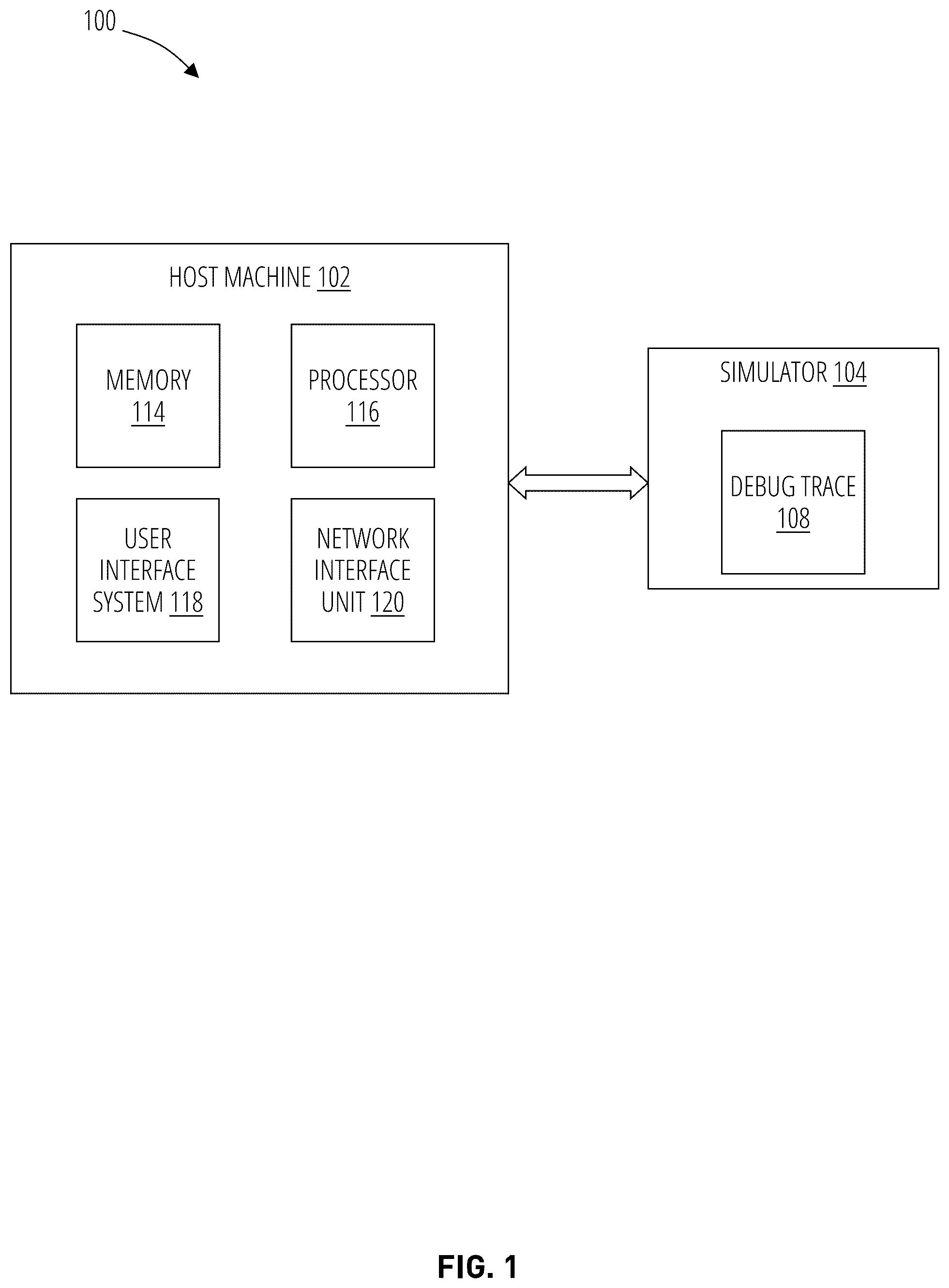 Patent US12591503 — Debugging instruction execution errors in a simulated computer system — Figure 1