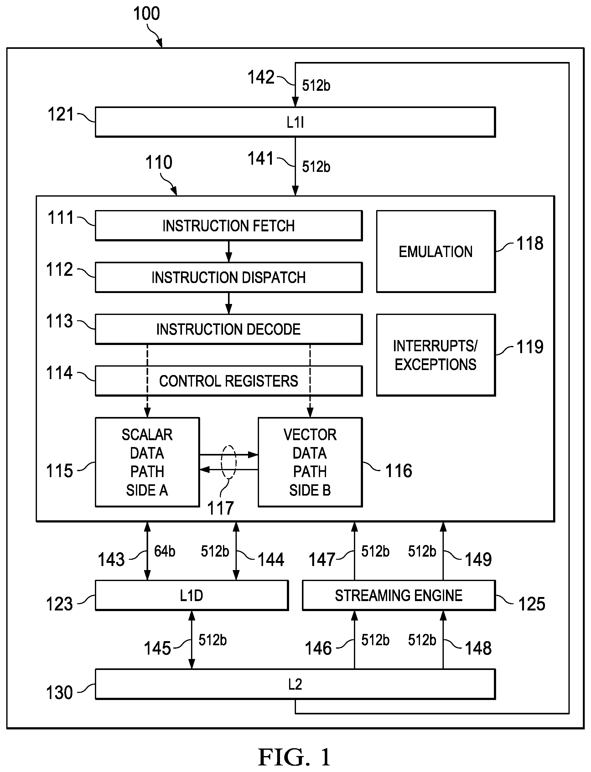 Patent US12591517 — Fetching vector data elements with padding — Figure 1