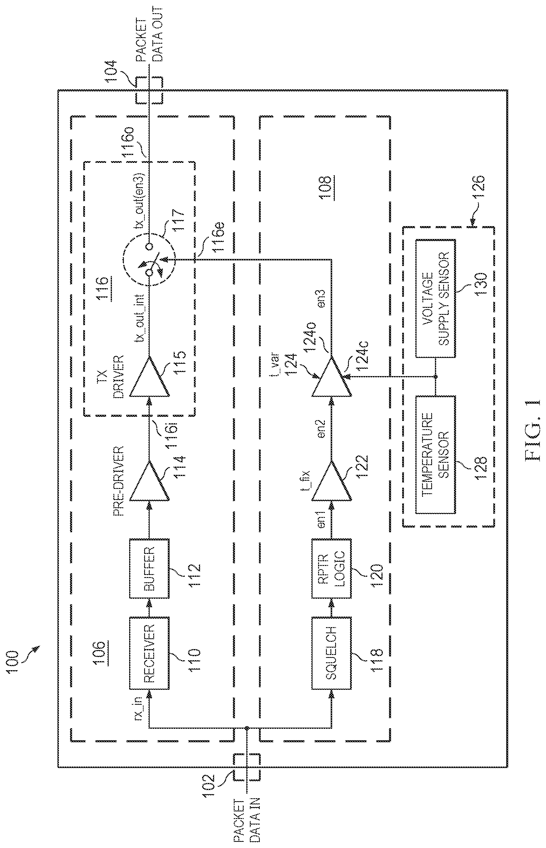 Patent US12591531 — Technique for limiting transmission of partial symbols in repeater device — Figure 1