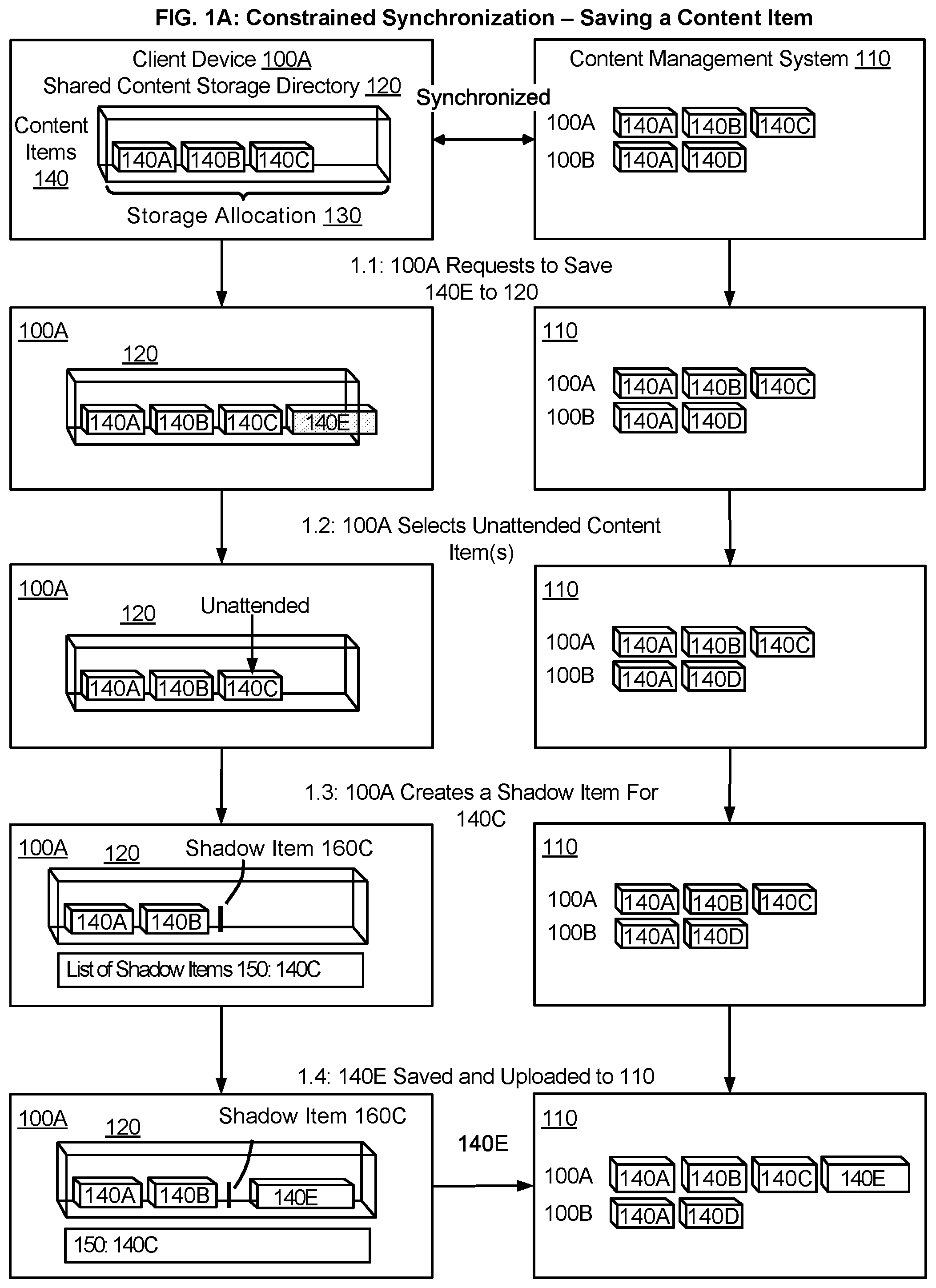 Patent US12591593 — Storage constrained synchronization of shared content items — Figure 1