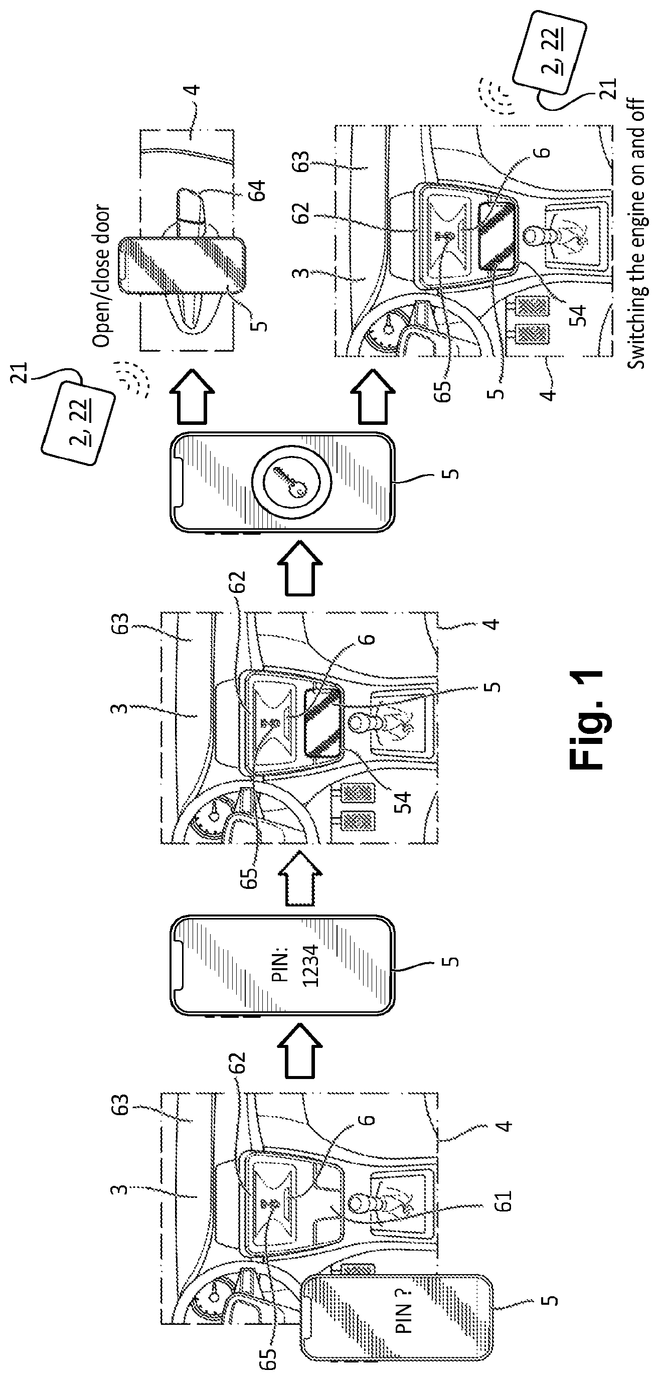Patent US12591656 Figure 1 – Method for registering digital keys of a vehicle in a virtual wallet, and associated devices
