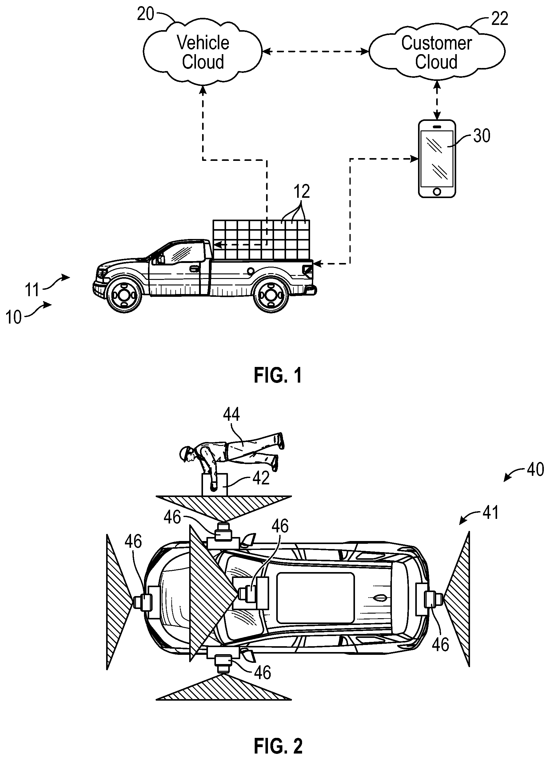 Patent US12591838 — Systems and methods for aiding in the delivery of packages using vehicle sensors — Figure 1