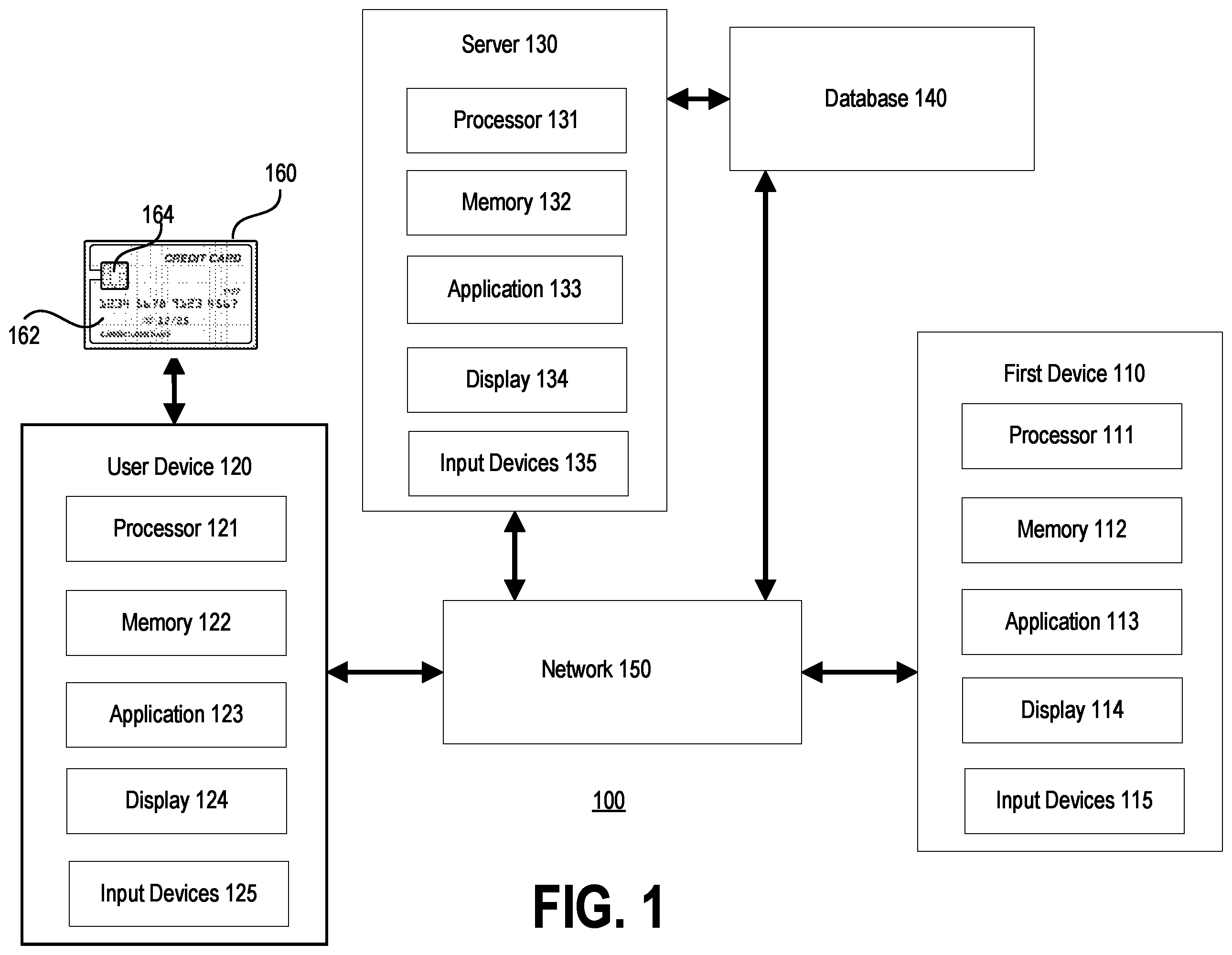 Patent US12591875 — Systems and methods of contactless card as one authentication factor for multiple factor authentication — Figure 1