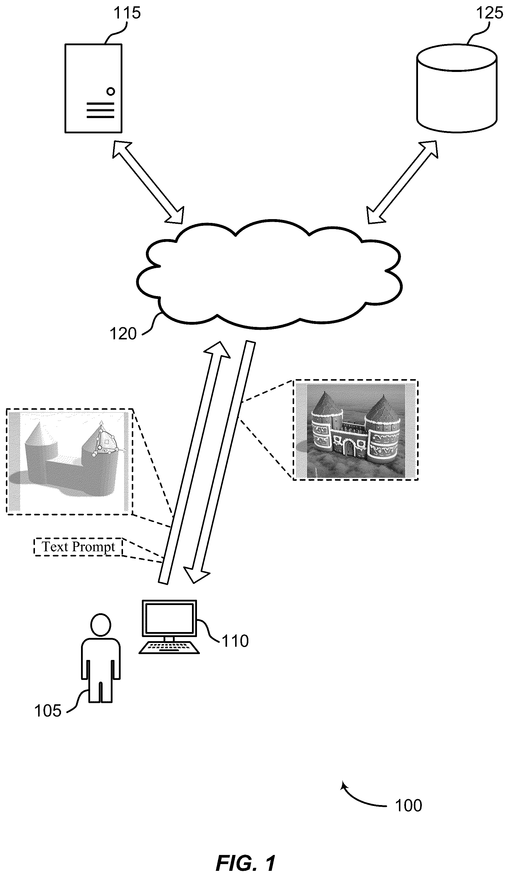 Patent US12592030 — Interactive three-dimension aware text-to-image generation — Figure 1
