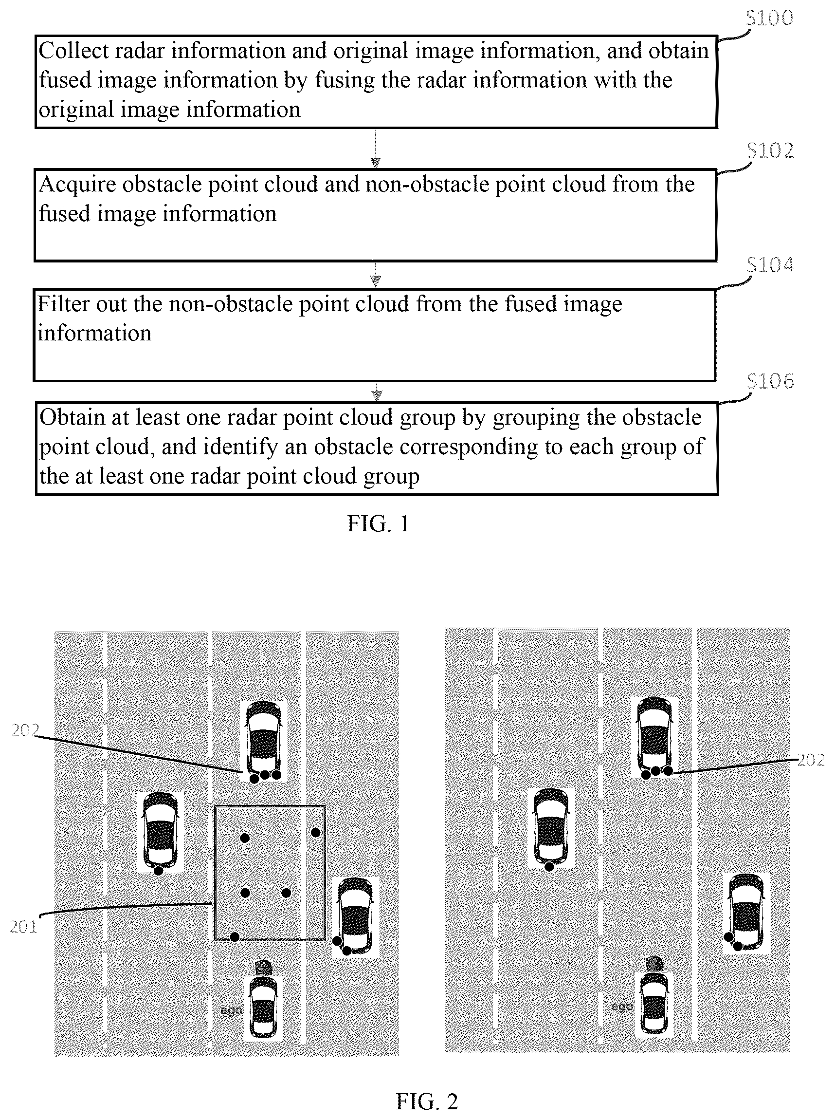 Patent US12592066 — Obstacle identification method, vehicle-mounted device and storage medium — Figure 1