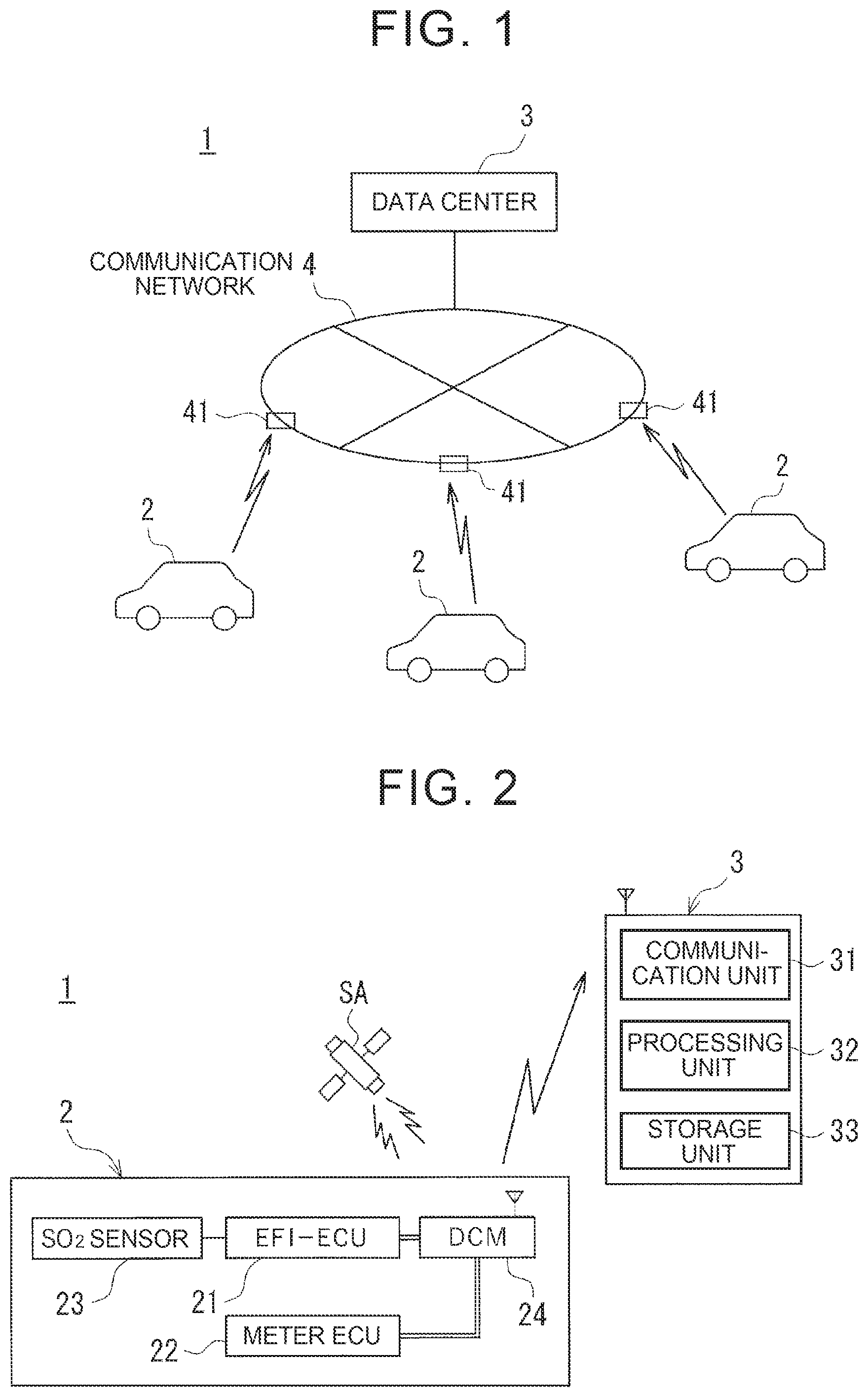 Patent US12592101 — Information communication device of vehicle, information management server, and information communication system — Figure 1