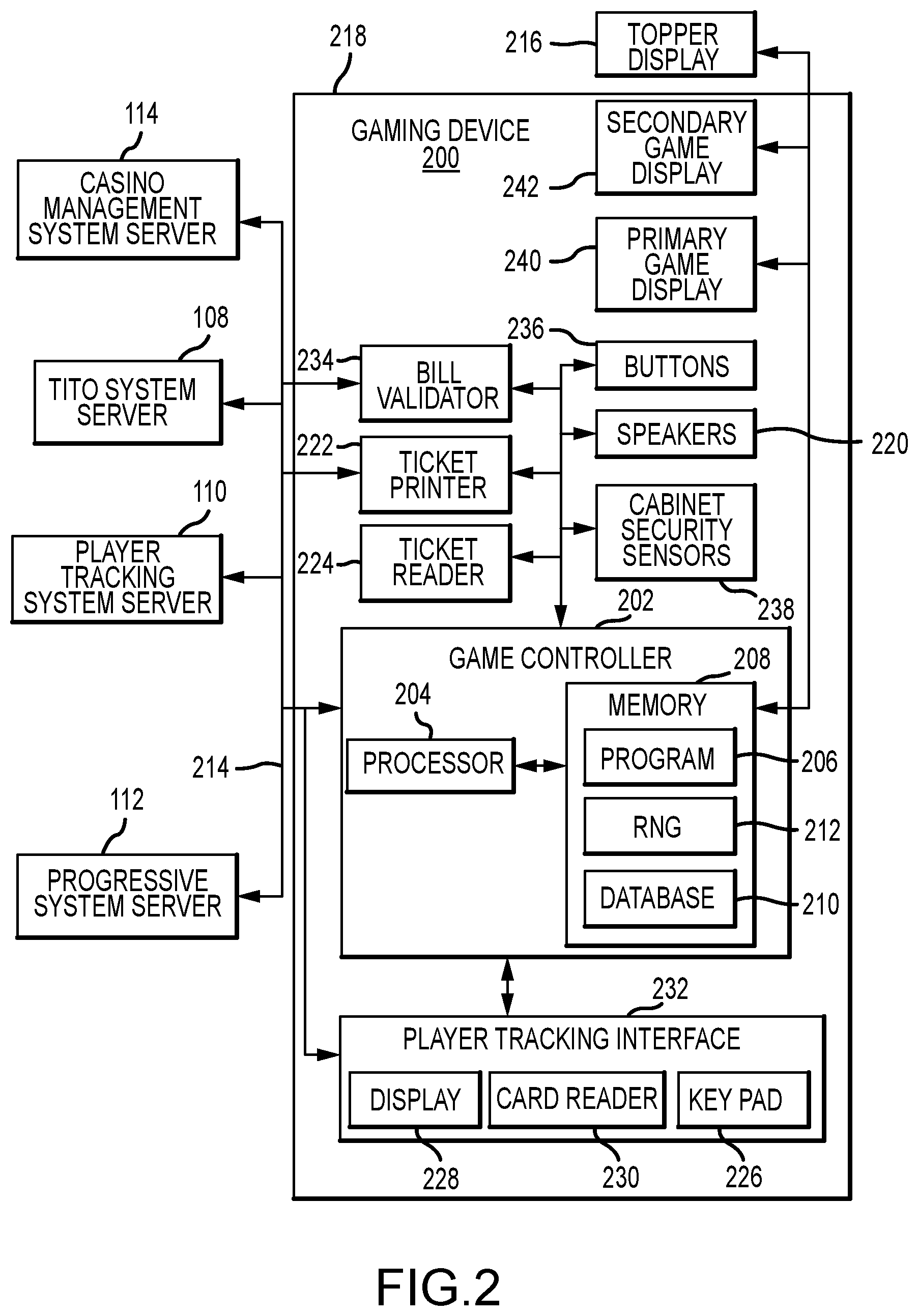 Patent US12592126 Figure 2 – Systems and methods of electronic gaming including gesture-based player constructed symbol combinations