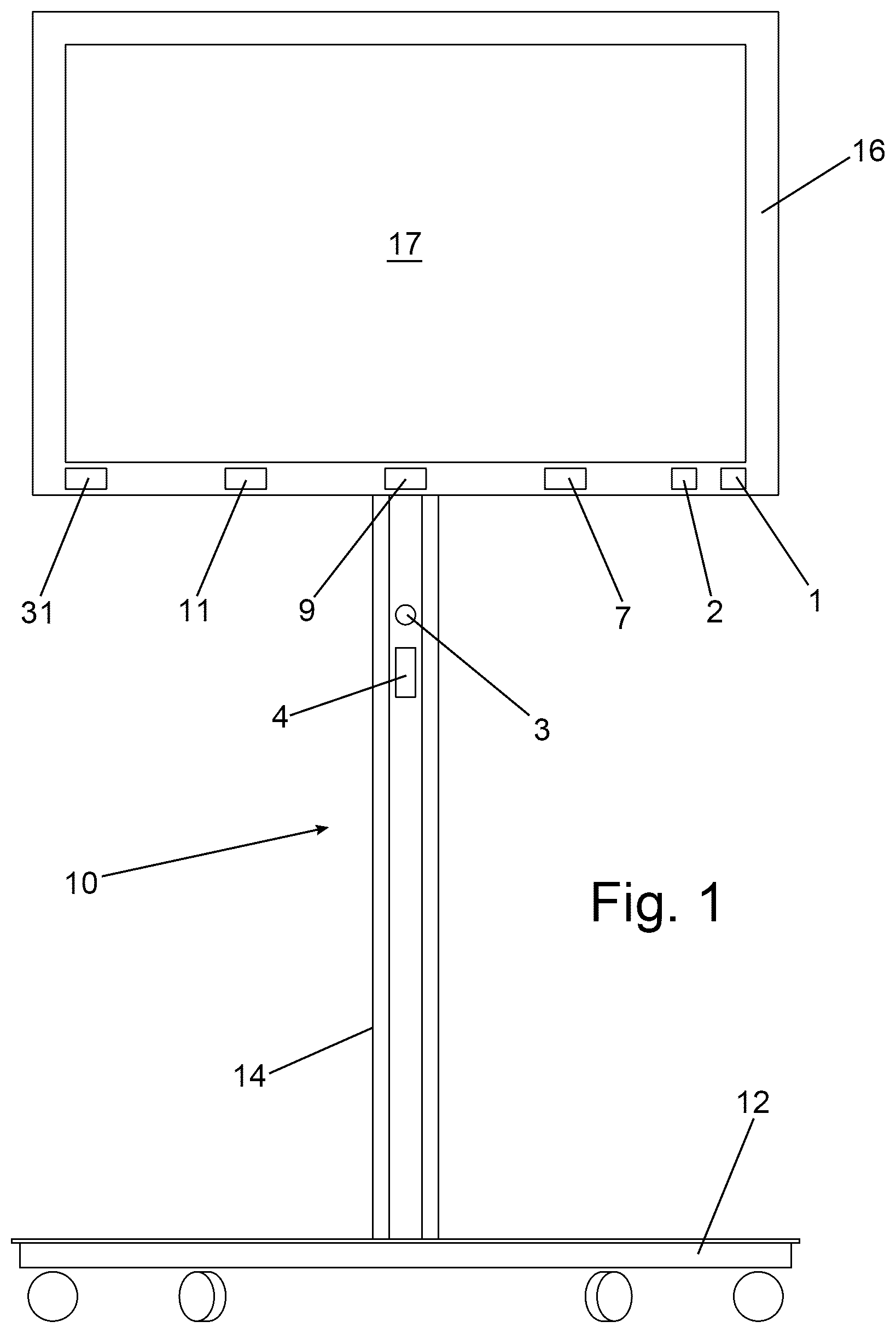Patent US12592169 Figure 1 – Interactive digital signage system