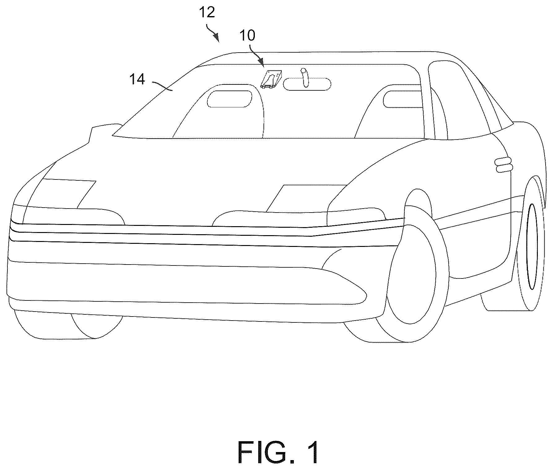 Patent US12592171 — Vehicular driving assist system with head up display — Figure 1