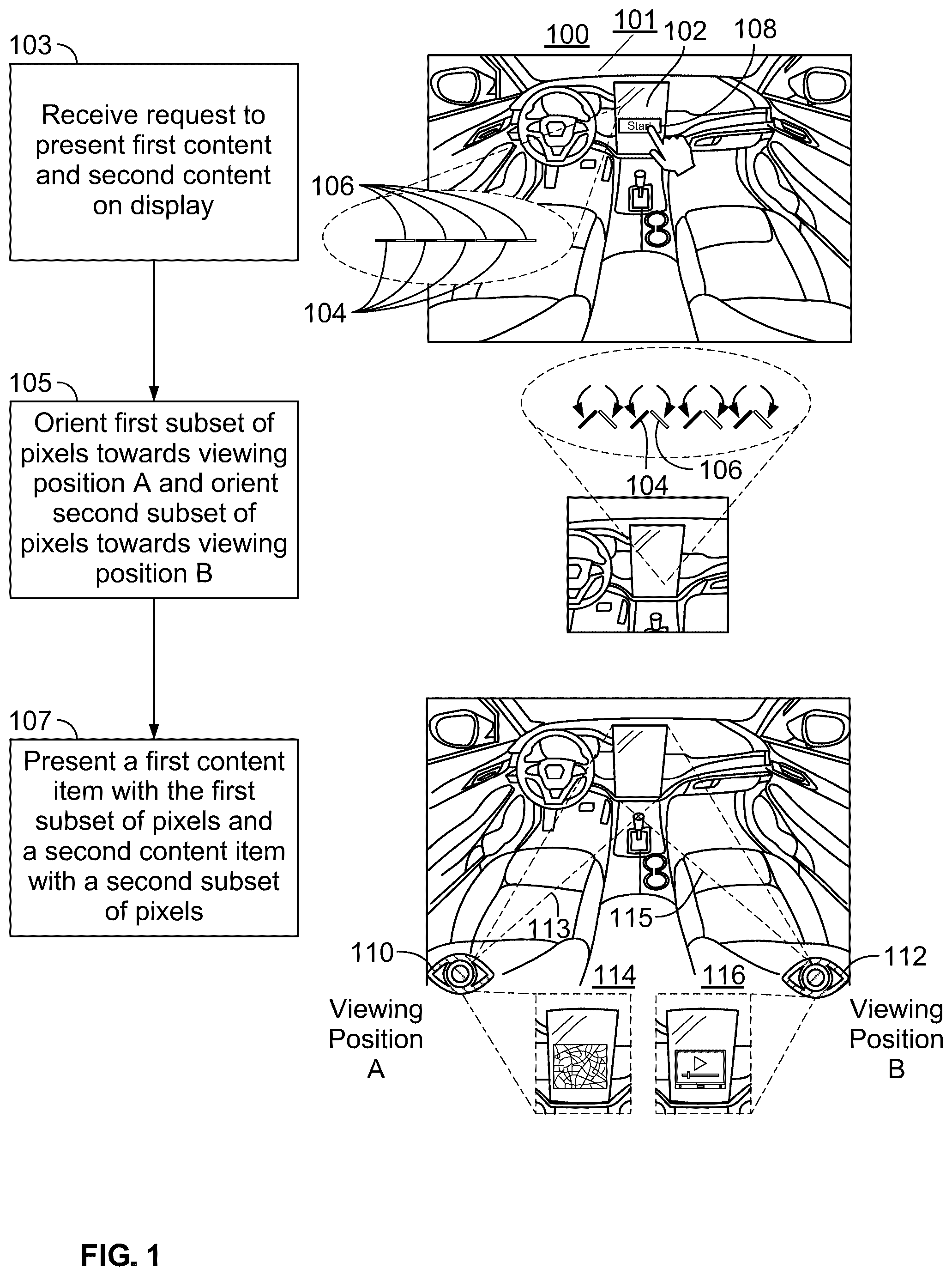 Patent US12592172 — Systems, methods, and apparatuses for providing a versatile MEMS-based display — Figure 1