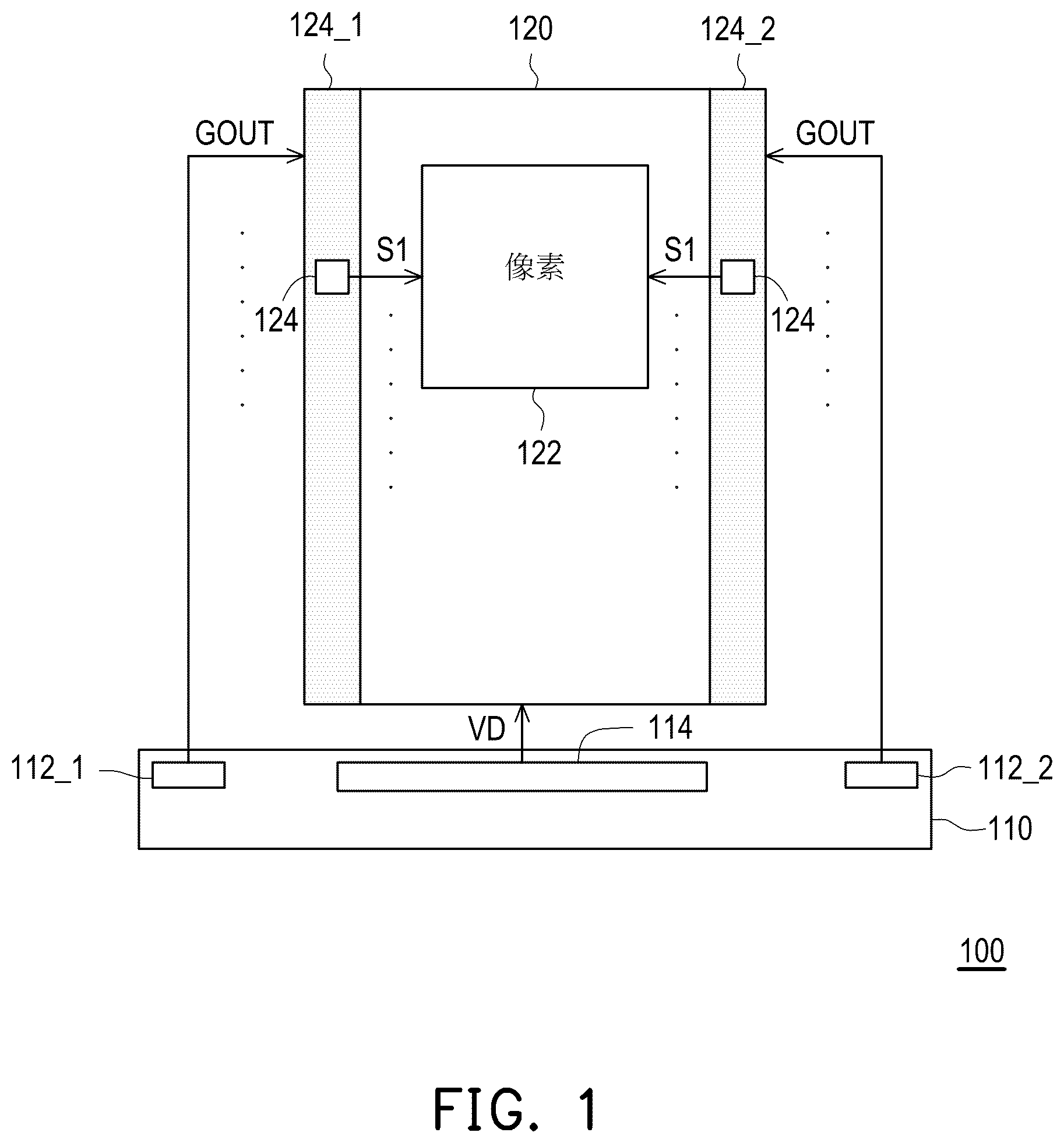Patent US12592175 Figure 1 – Gate driver circuit and method for driving display panel