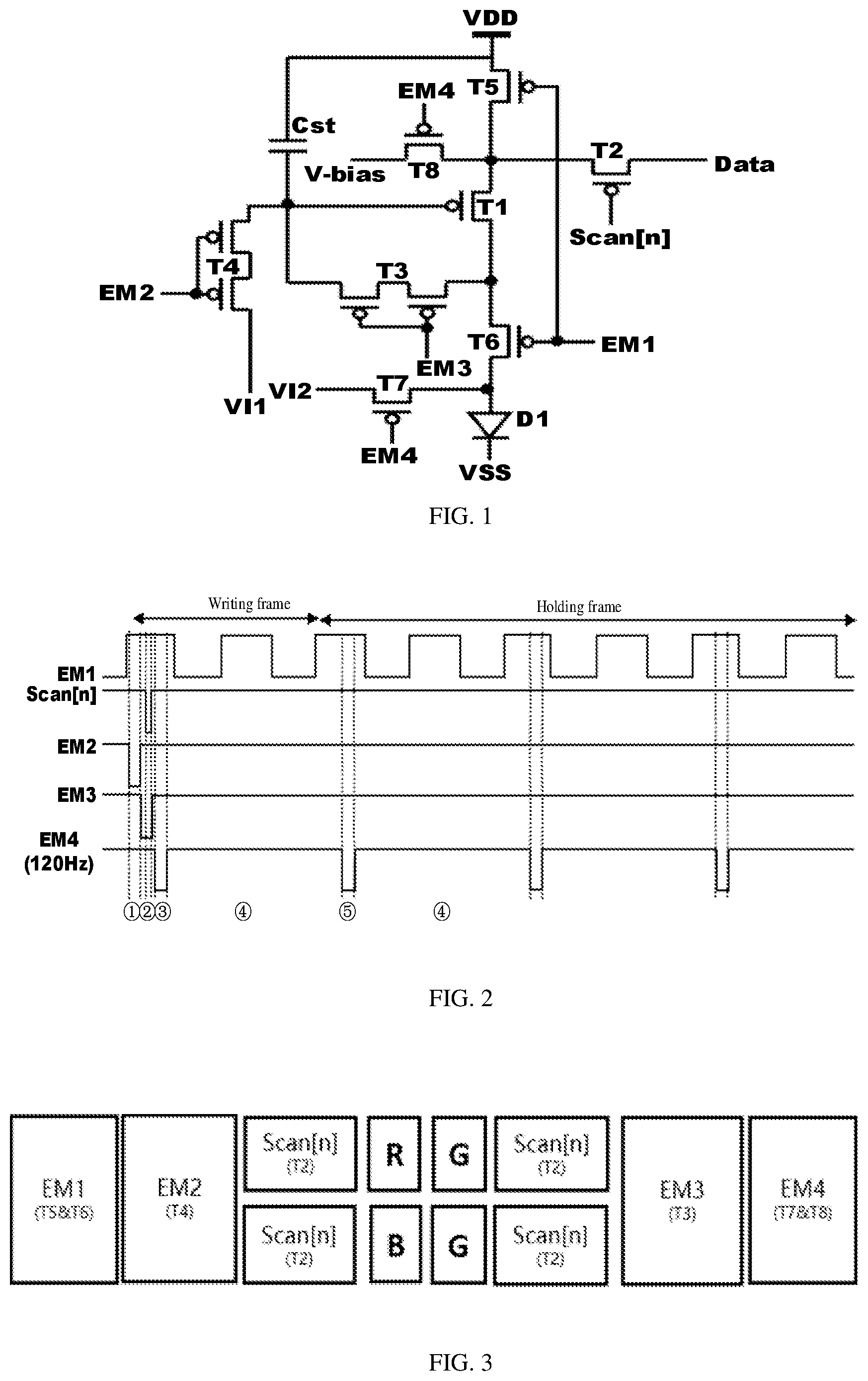 Patent US12592188 Figure 1 – Pixel circuits and display panels