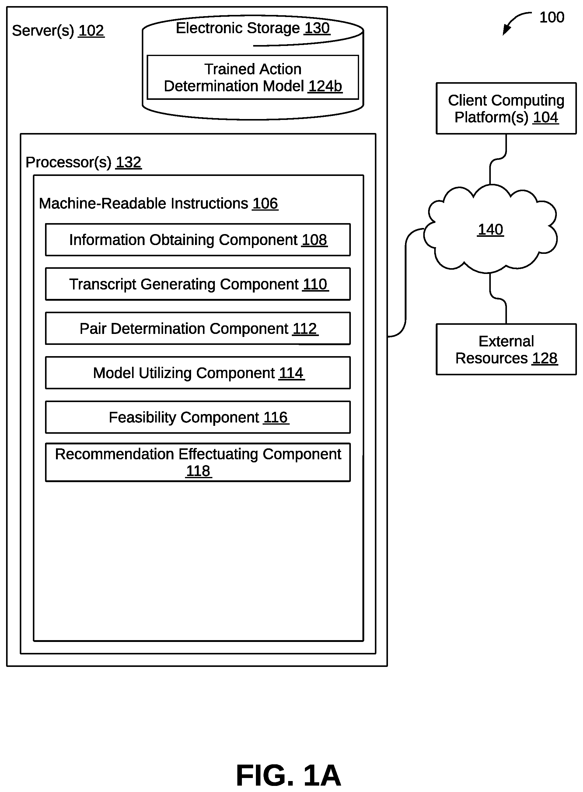 Patent US12592225 — Systems and methods to provide action recommendations based on audio information — Figure 1